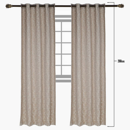 Elite d'Art Textured 2-Piece Curtain Set - 135x260 cms