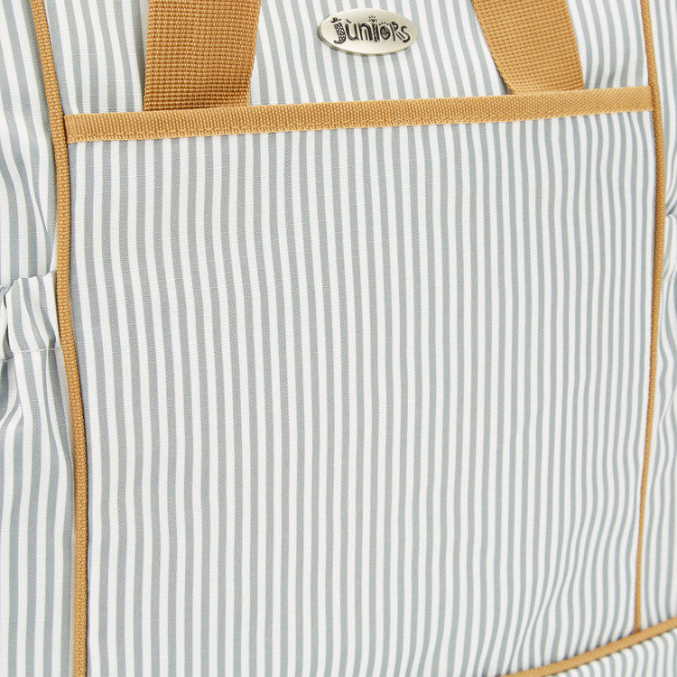 Juniors Striped Diaper Bag with Changing Mat