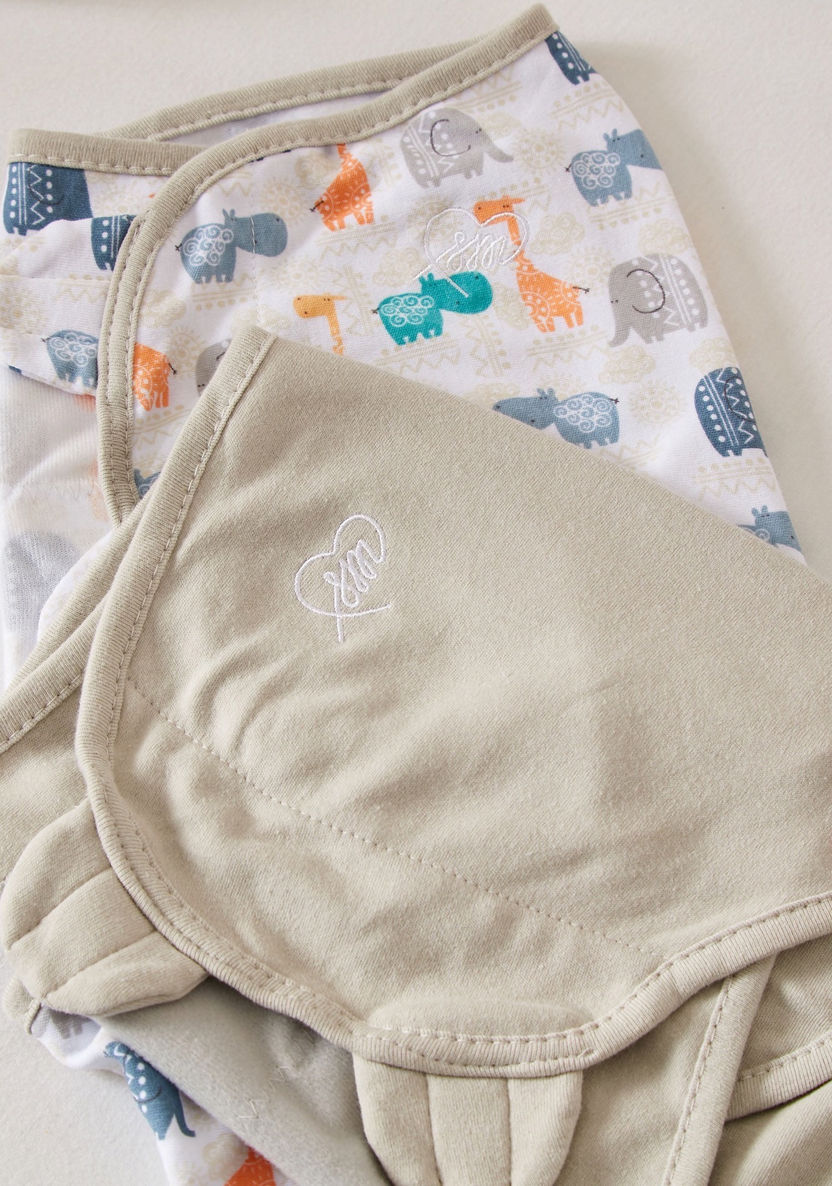 Summer Infant Printed Swaddle Wrap - Set of 2-Swaddles and Sleeping Bags-image-2