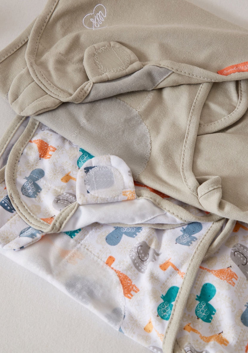 Summer Infant Printed Swaddle Wrap - Set of 2-Swaddles and Sleeping Bags-image-3