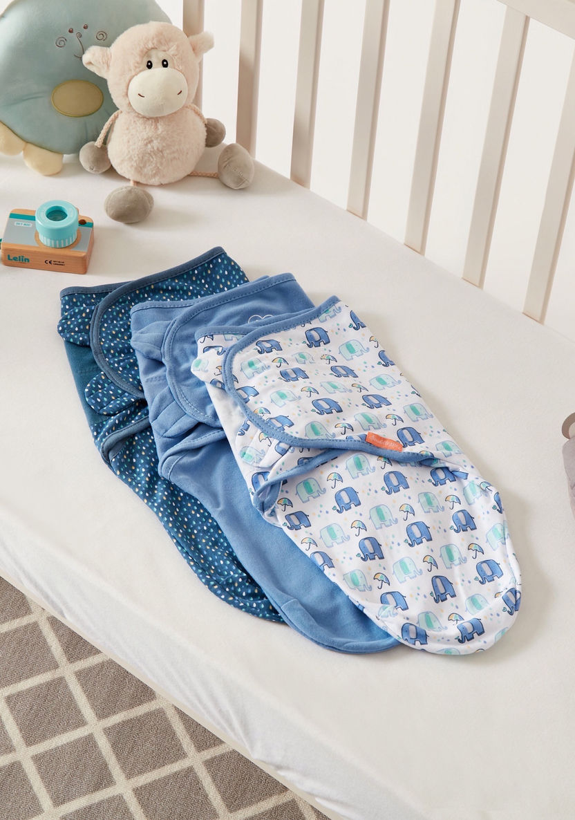 Summer Infant Printed Swaddle Wrap â€“  Set of 3-Swaddles and Sleeping Bags-image-0