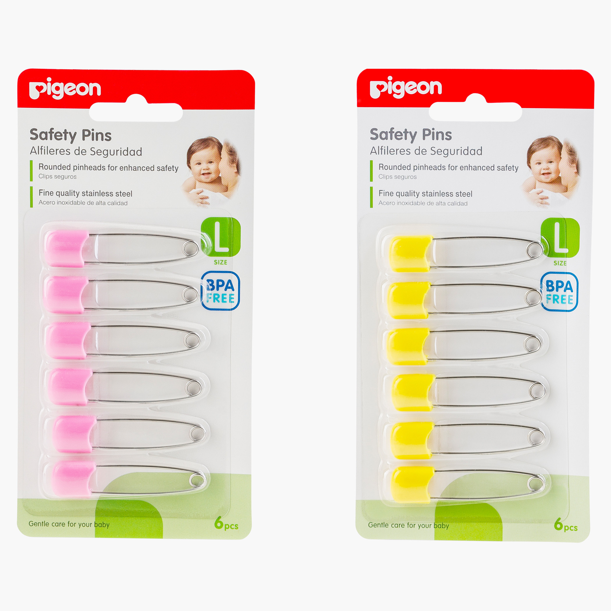 دبابيس أمان كبيرة من بيجون -  حزمة 6 قطع-baby-healthandsafety-babyproofing-image-1