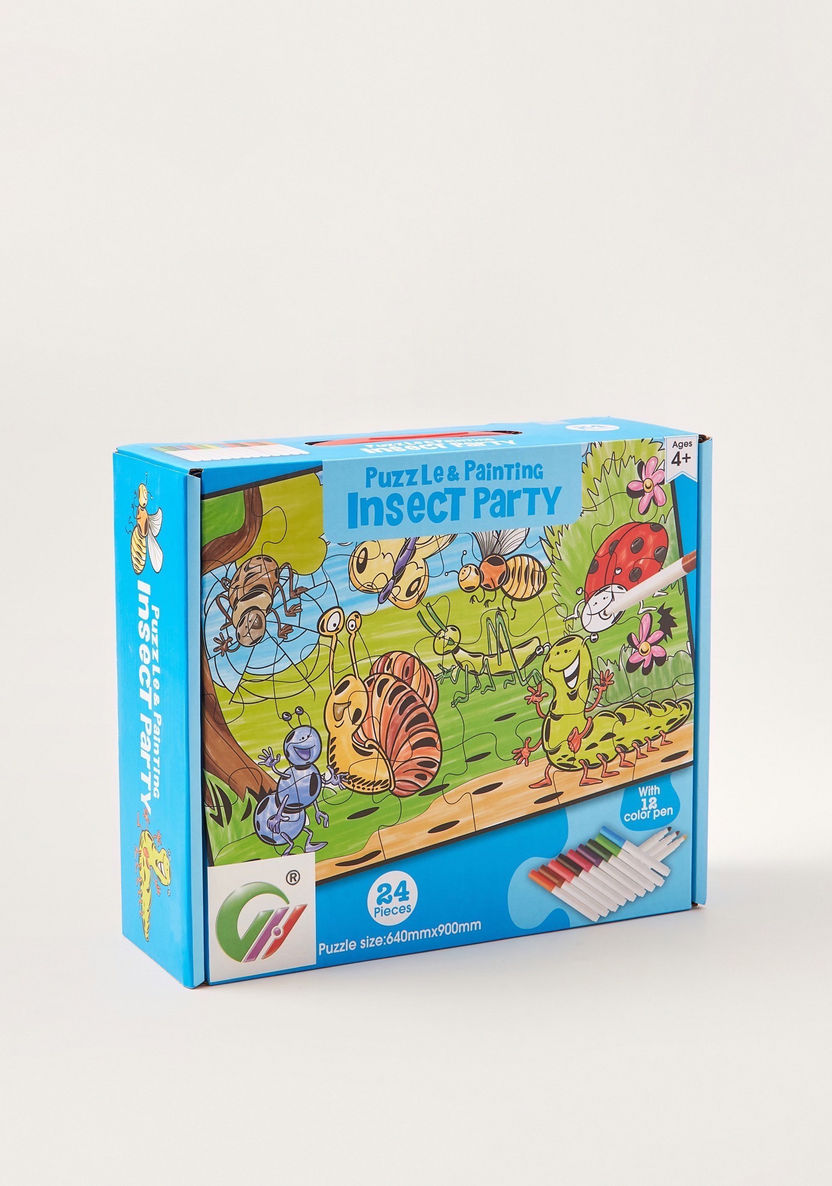 Insect Party 24-Piece Puzzle and Painting Set-Blocks%2C Puzzles and Board Games-image-3