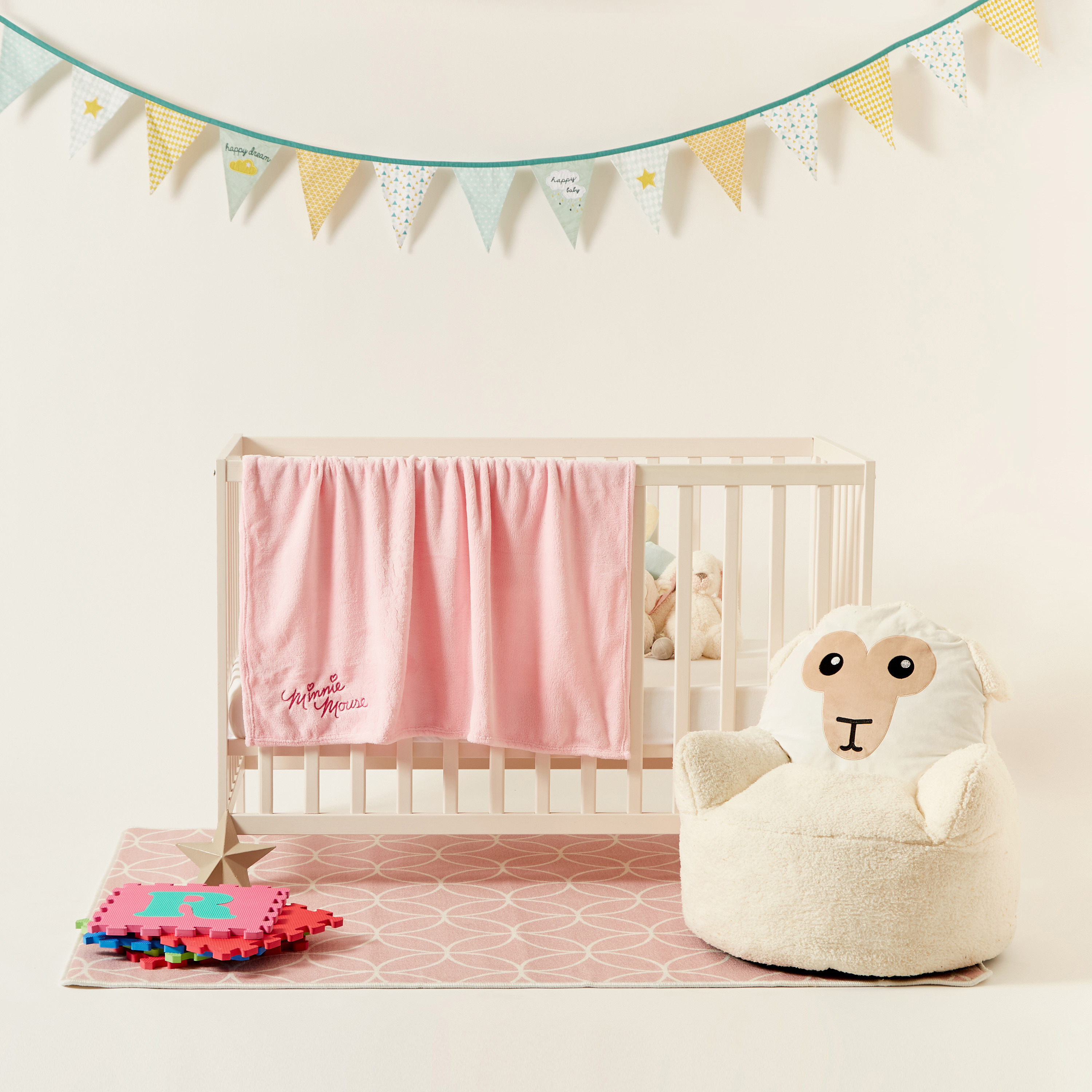 Minnie Mouse Embroidered Blanket with Hood - 78x95 cms-baby-nursery-blanketsandswaddles-blanketsandquilts-image-5