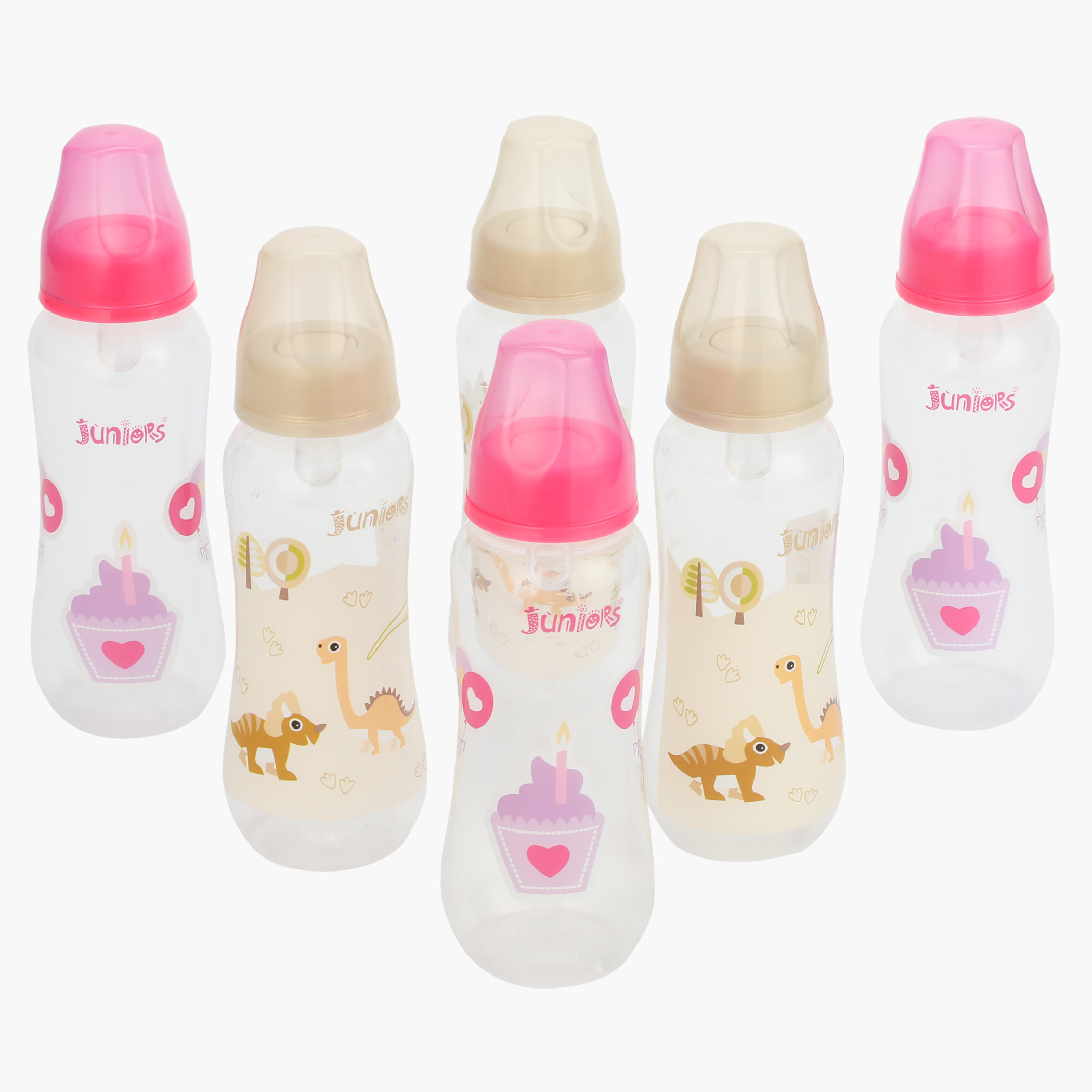 Juniors Printed Bottle Caddy with 6 Bottles-baby-feeding-feedingbottles-bottlesandteats-image-1