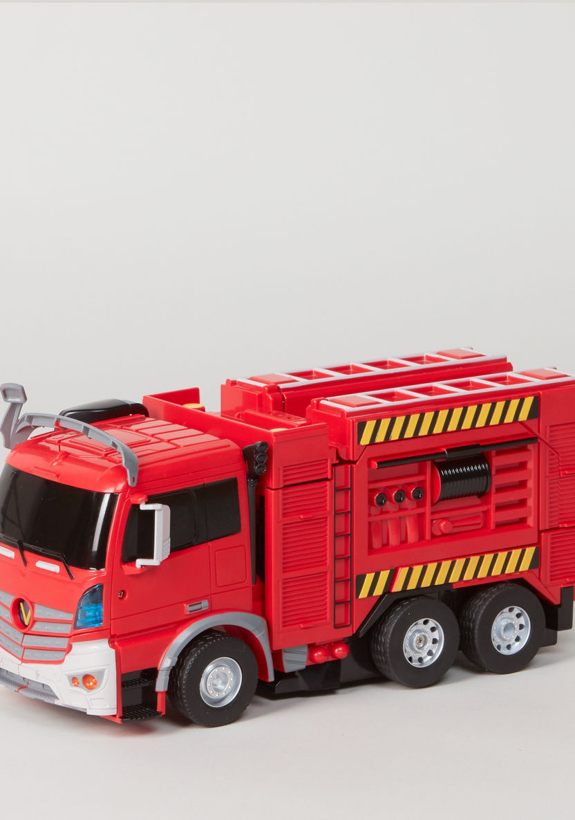 Troopers Velocity Transformer Toy Fire Truck with Sound Control-Scooters and Vehicles-image-0