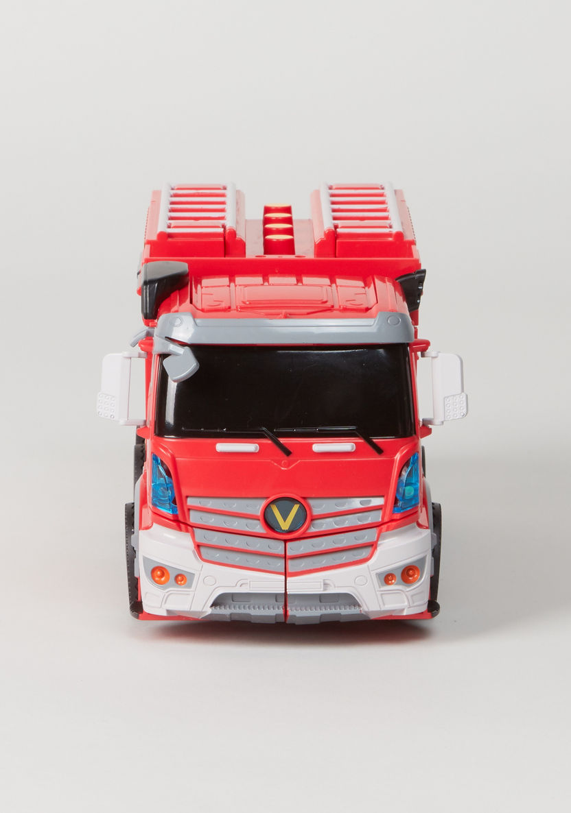 Troopers Velocity Transformer Toy Fire Truck with Sound Control-Scooters and Vehicles-image-1