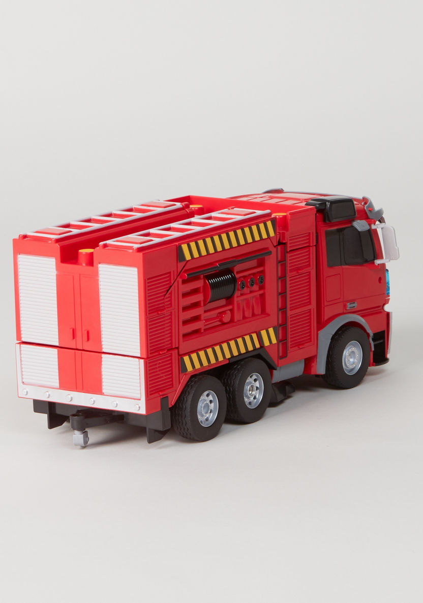 Troopers Velocity Transformer Toy Fire Truck with Sound Control-Scooters and Vehicles-image-2