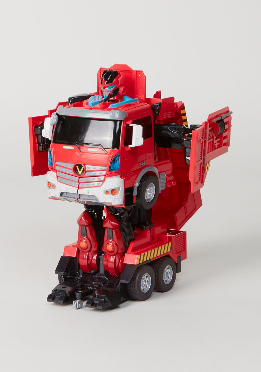 Troopers Velocity Transformer Toy Fire Truck with Sound Control-Scooters and Vehicles-image-3