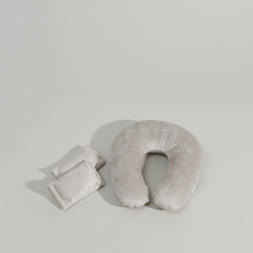 Juniors Textured Neck Pillow Travel Set-Toddler Bedding-image-0