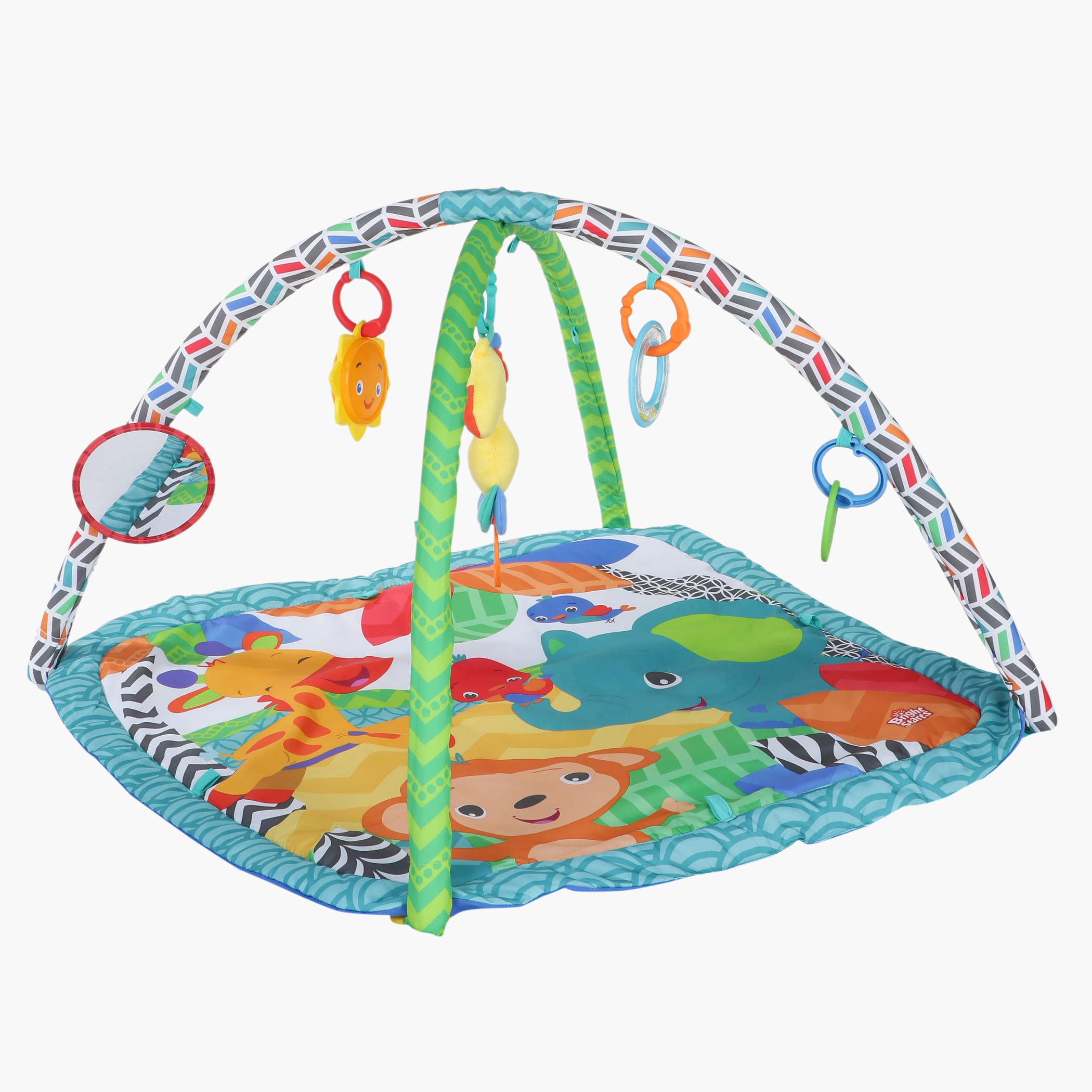 حصيرة لعب أطفال مع حيوانات من برايت ستارز-baby-infantactivity-playpensandplaymats-image-2