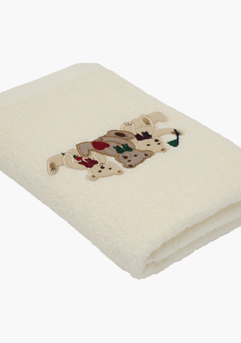 Juniors Applique Detail Bath Towel - 60x120 cms-Towels and Flannels-image-0