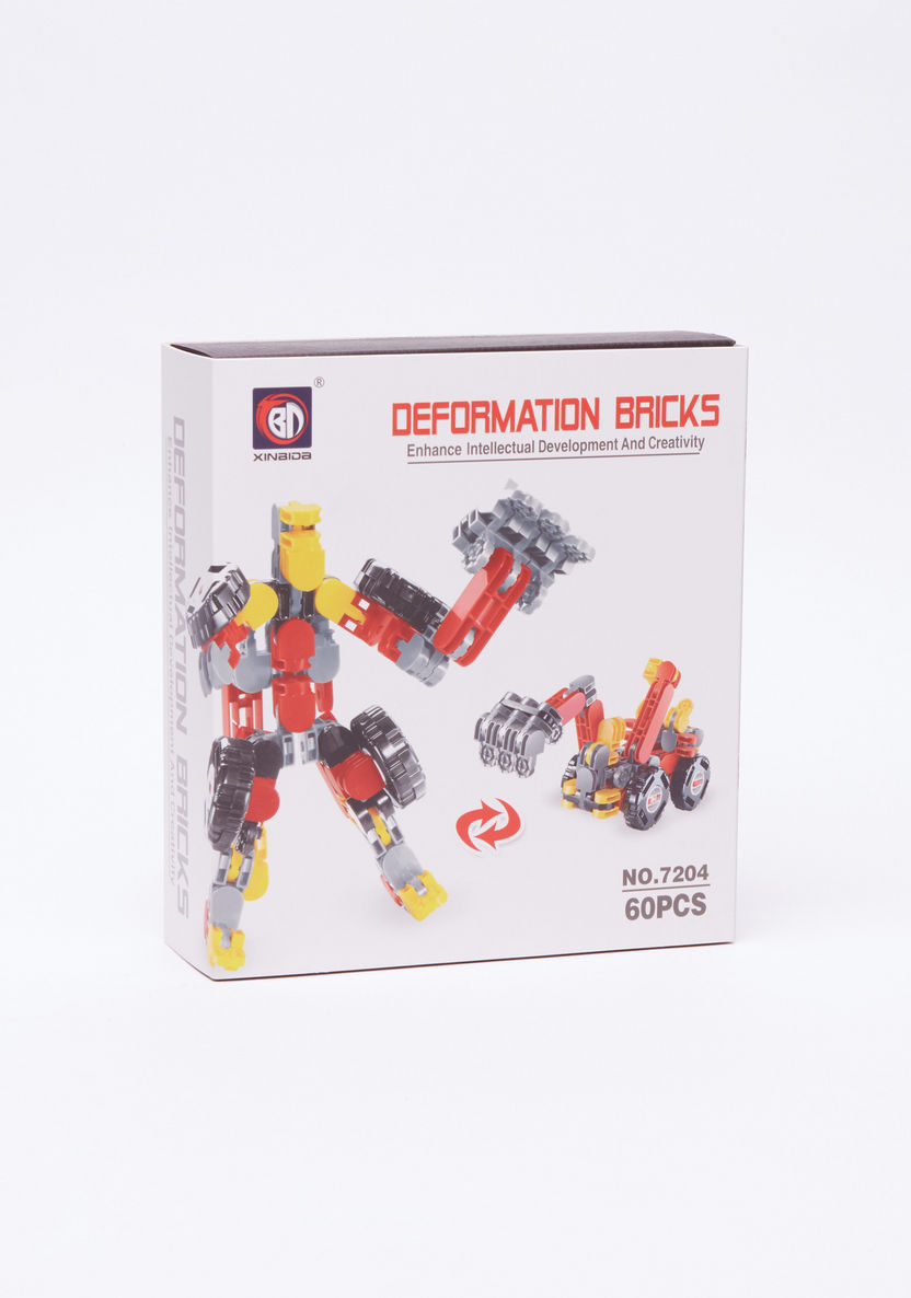 Deformation Bricks 60-Piece Excavator Playset-Blocks%2C Puzzles and Board Games-image-0