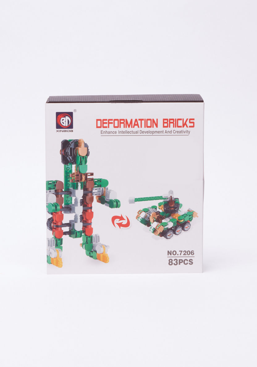 Deformation Bricks 83-Piece Tank Playset-Puzzles and Games-image-1