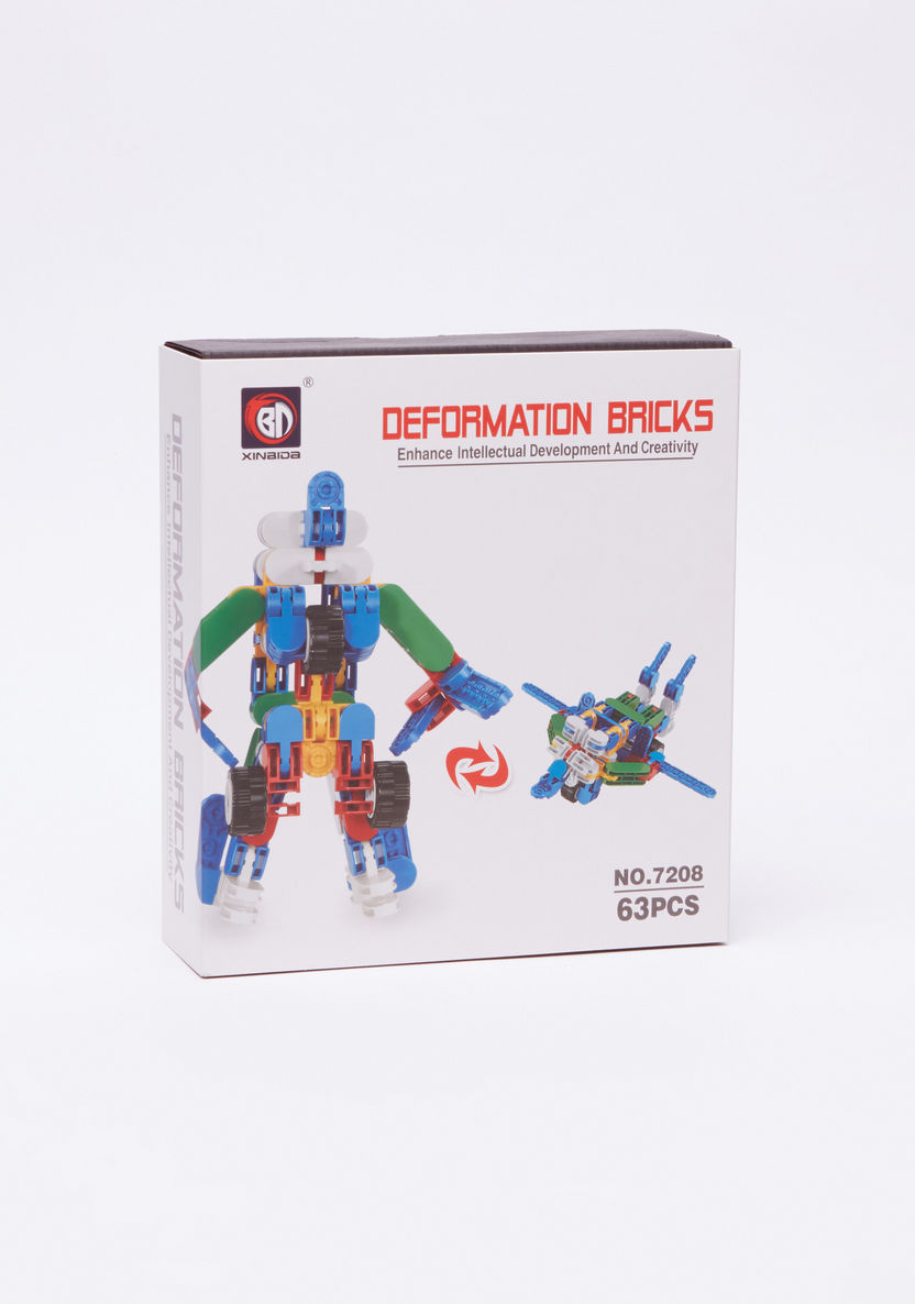 Deformation 63-Piece Bricks Plane Playset-Blocks%2C Puzzles and Board Games-image-0