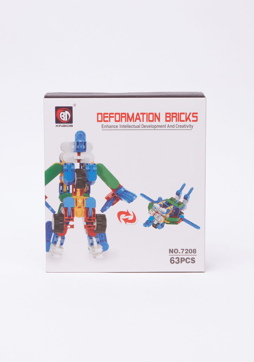 Deformation 63-Piece Bricks Plane Playset-Blocks%2C Puzzles and Board Games-image-1