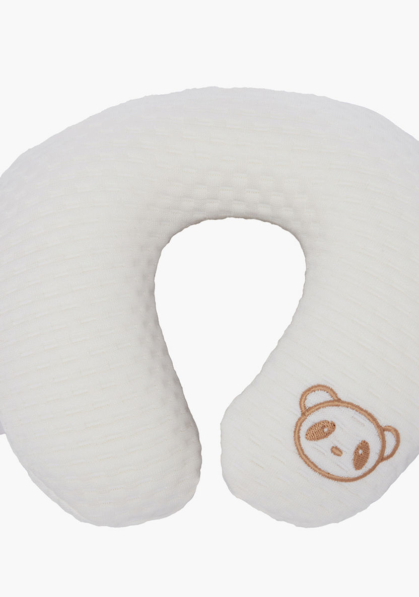 CuddleCo Embroidered Memory Foam Neck Pillow-Baby Bedding-image-0