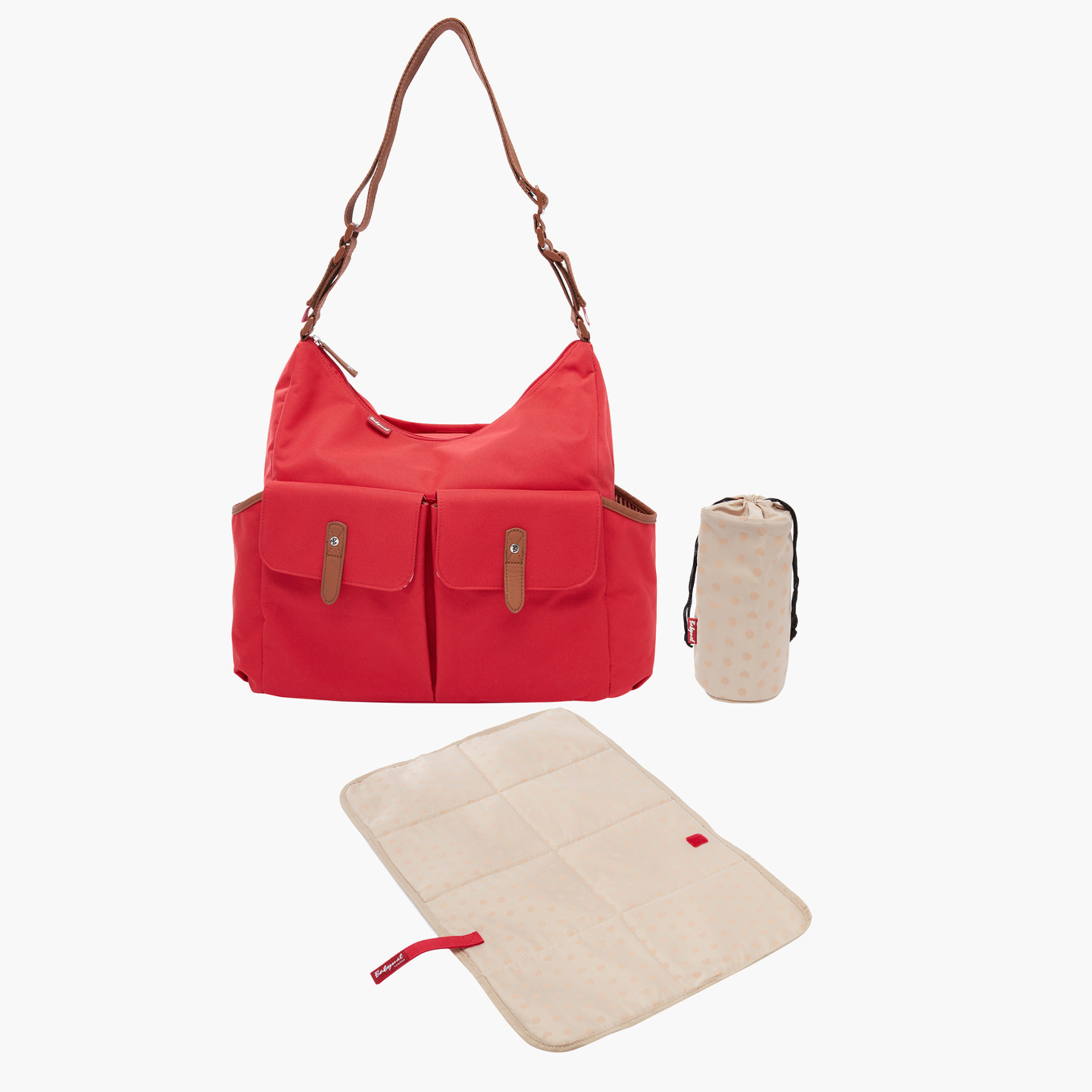 حقيبة مستلزمات الأطفال مع حقيبة صغيرة للزجاجات ومفرش تغيير من بيبي مل-baby-gear-diaperbags-image-5