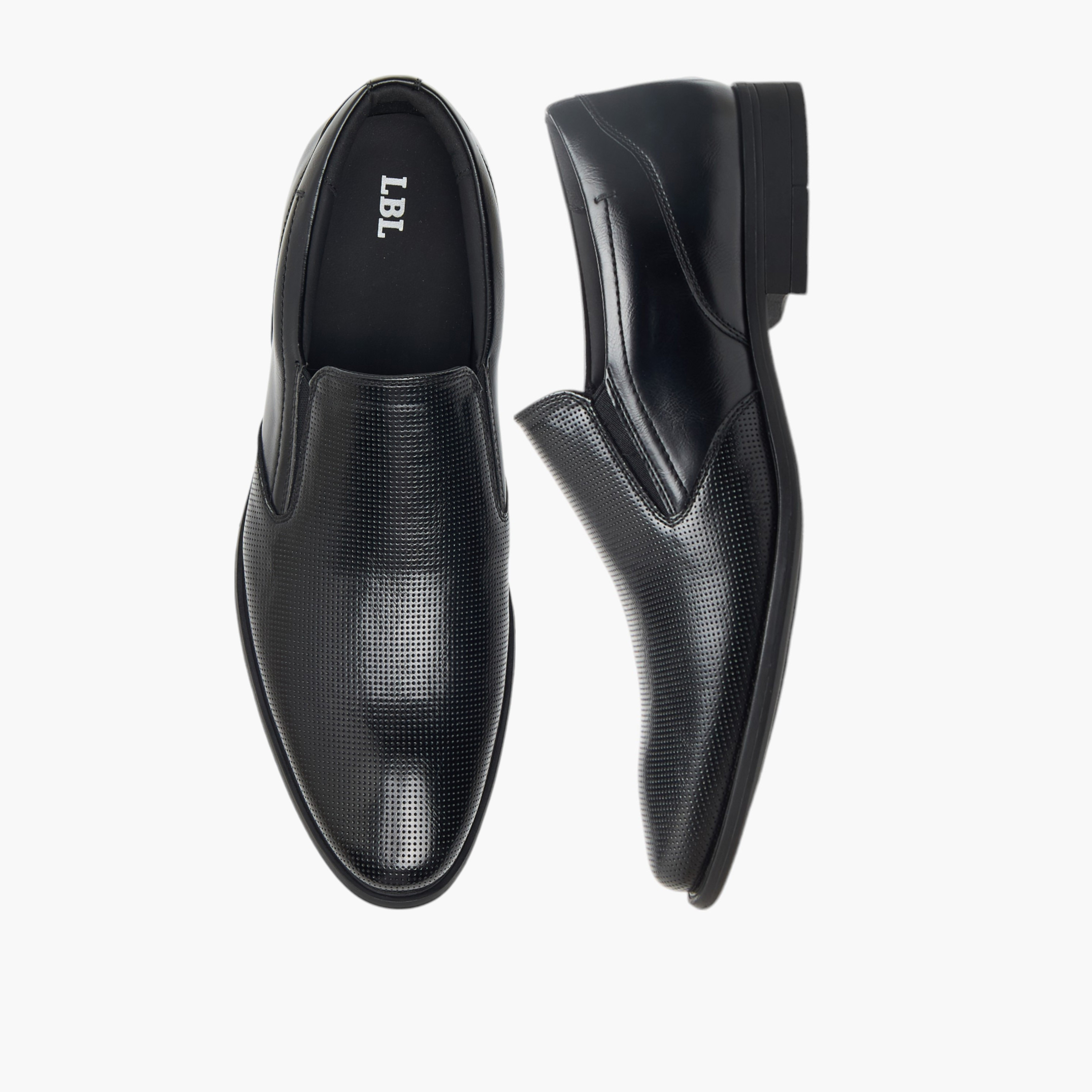 LBL by Shoexpress Textured Slip-On Loafers-men-shoes-formalshoes-image-1