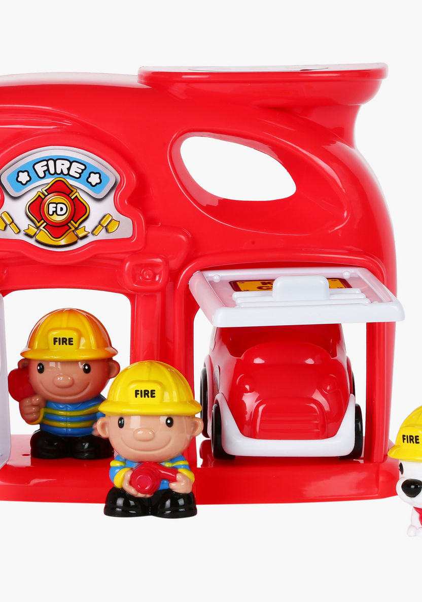 Keenway Mega City Fire Station Playset-Role Play-image-1