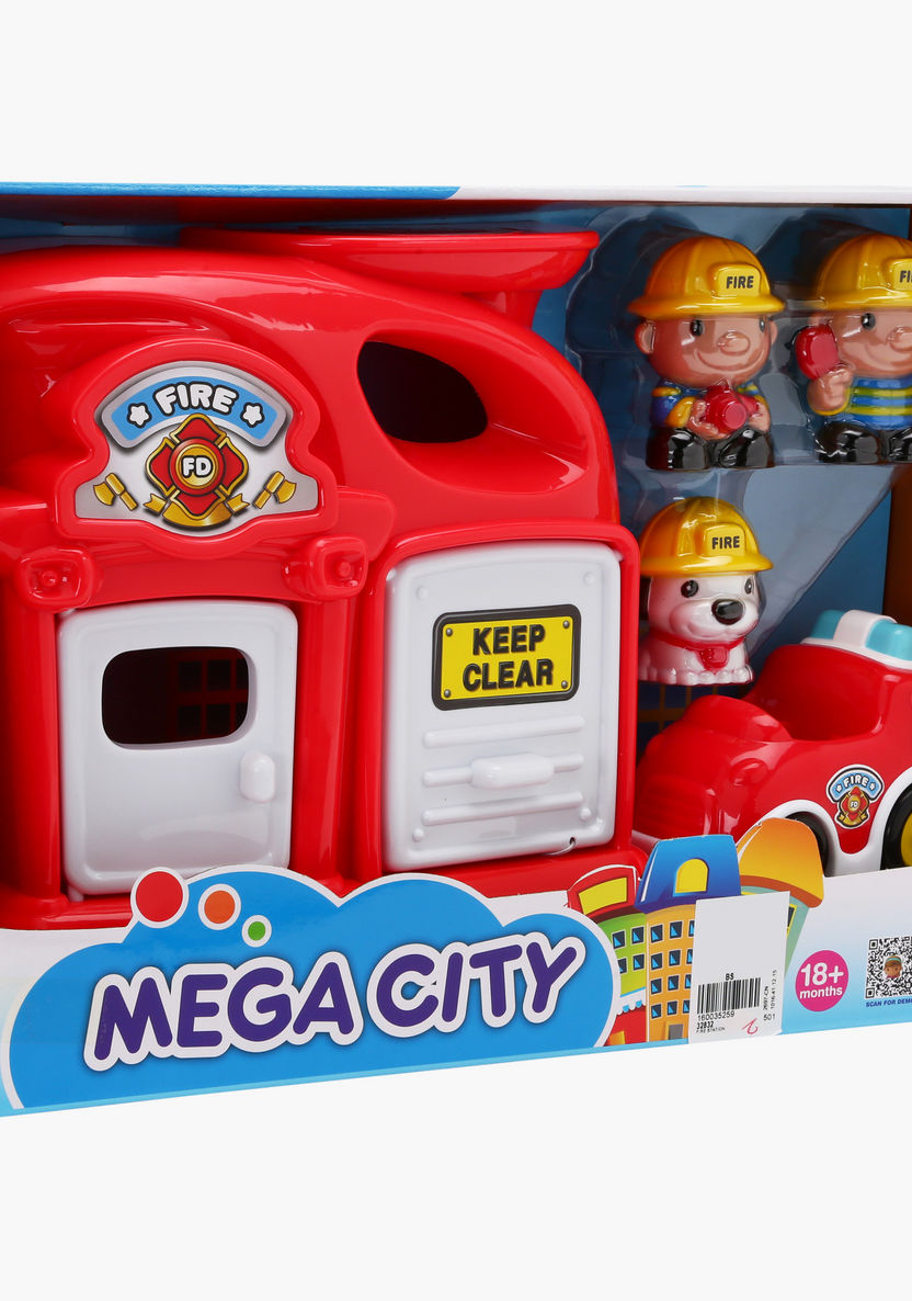 Keenway Mega City Fire Station Playset-Role Play-image-4