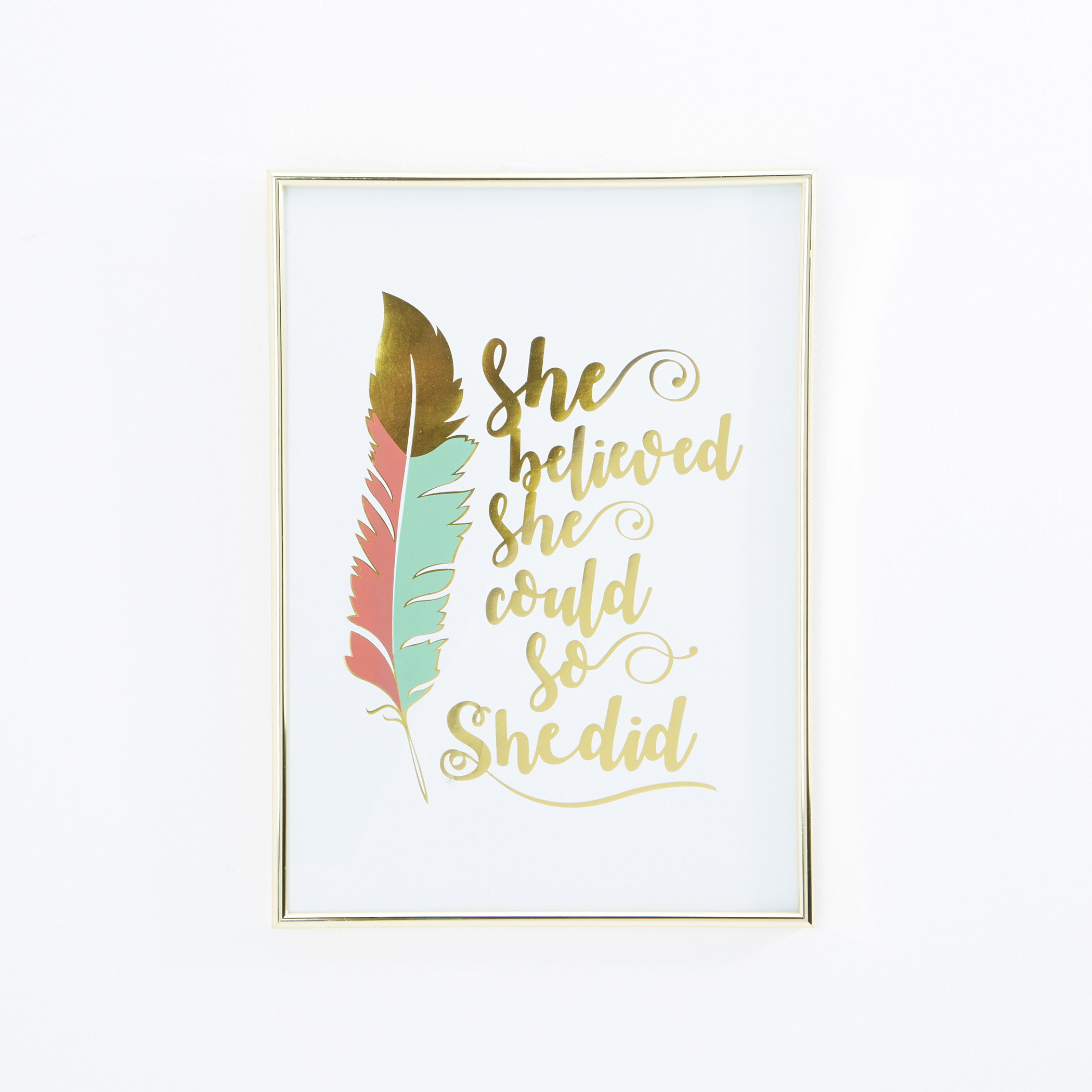 Text Printed Picture Frame-household-walldecorandmirrors-wallart-image-1