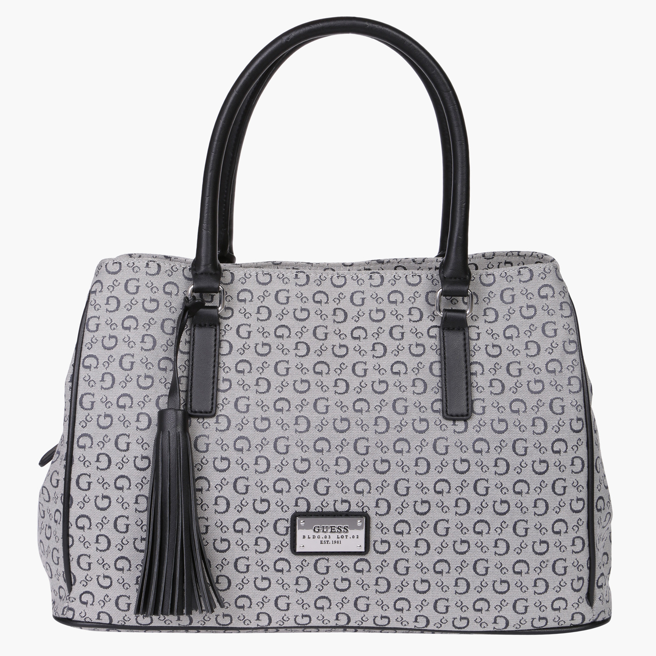 Guess Textured Handbag with Zip Closure