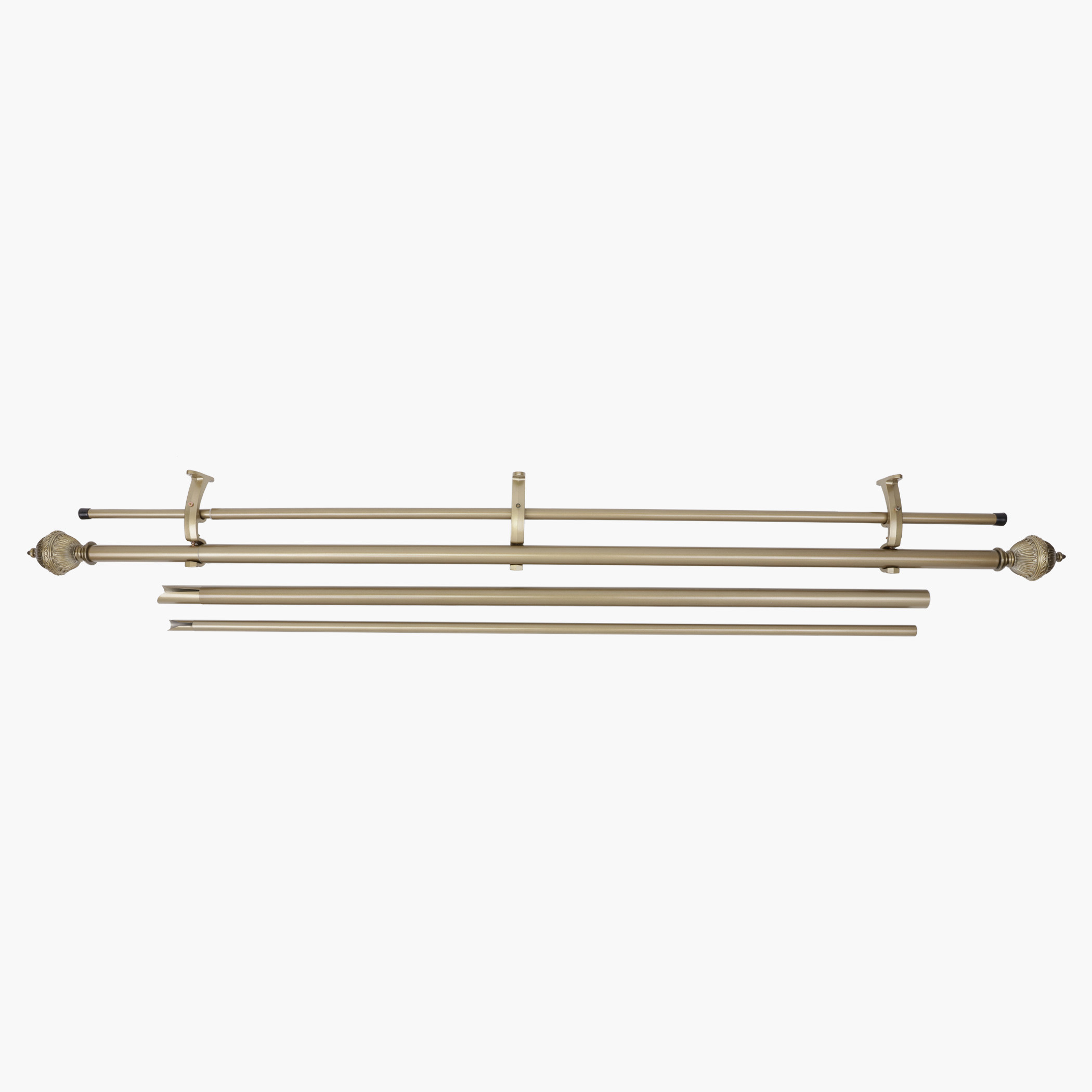 قضيب ستائر مزدوج من إيليت دارت - 132-365 سم-household-bathandlaundry-shower-showercurtainrods-image-2