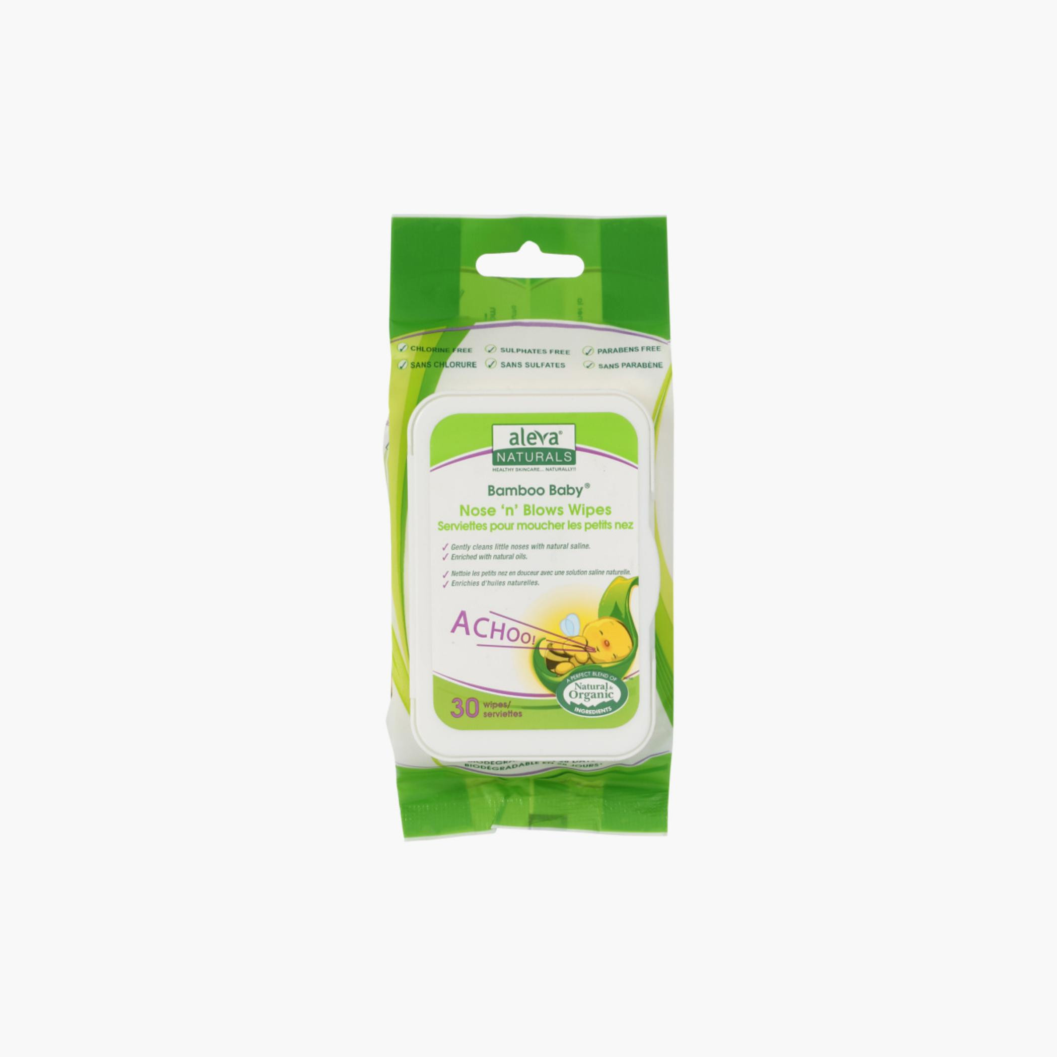 Aleva Naturals 30-Piece Nose & Blows Wipes -baby-diapering-babywipes-image-1