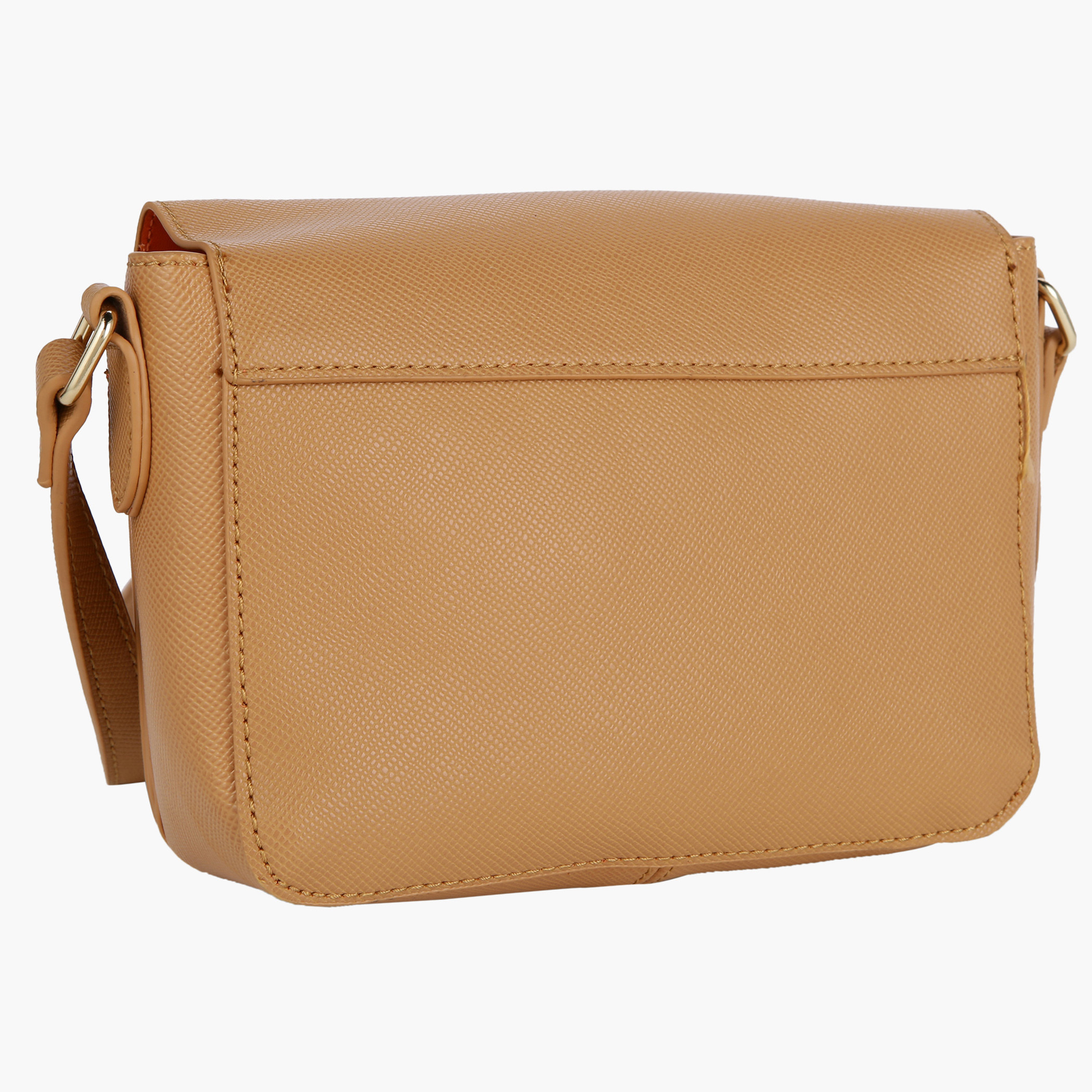 Sasha Textured Satchel Bag with Magnetic Snap Closure-women-bagsandwallets-handbags-image-2