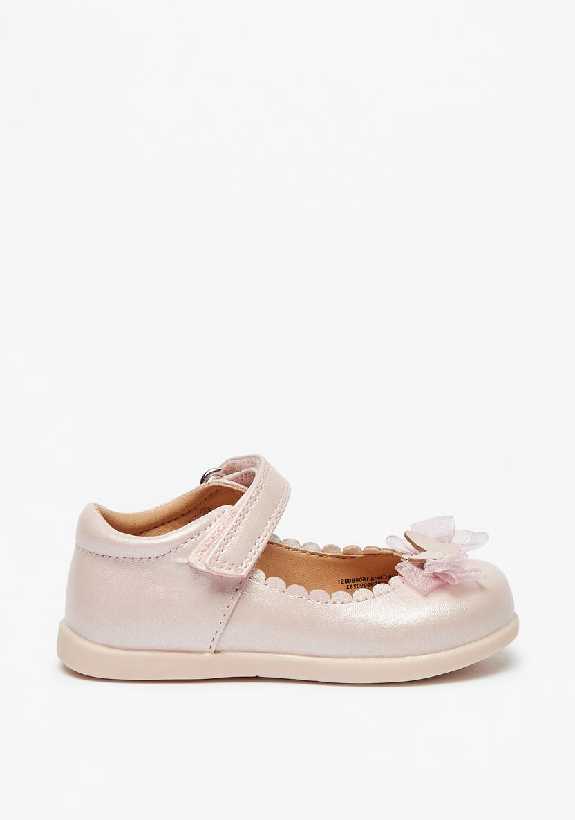 Barefeet Embellished Mary Jane Shoes with Hook and Loop Closure-Girl%27s Casual Shoes-image-2