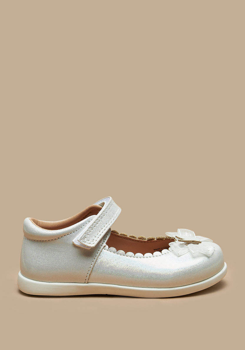 Barefeet Embellished Mary Jane Shoes with Hook and Loop Closure-Girl%27s Casual Shoes-image-0