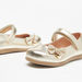 Barefeet Metallic Mary Jane Shoes with Bow Accent-Girl%27s Casual Shoes-thumbnailMobile-2