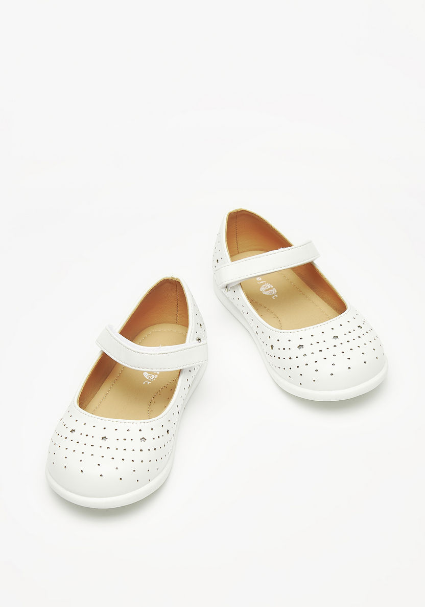 Barefeet Round Toe Ballerina with Cutout Detail and Hook and Loop Closure-Baby Girl%27s Shoes-image-1