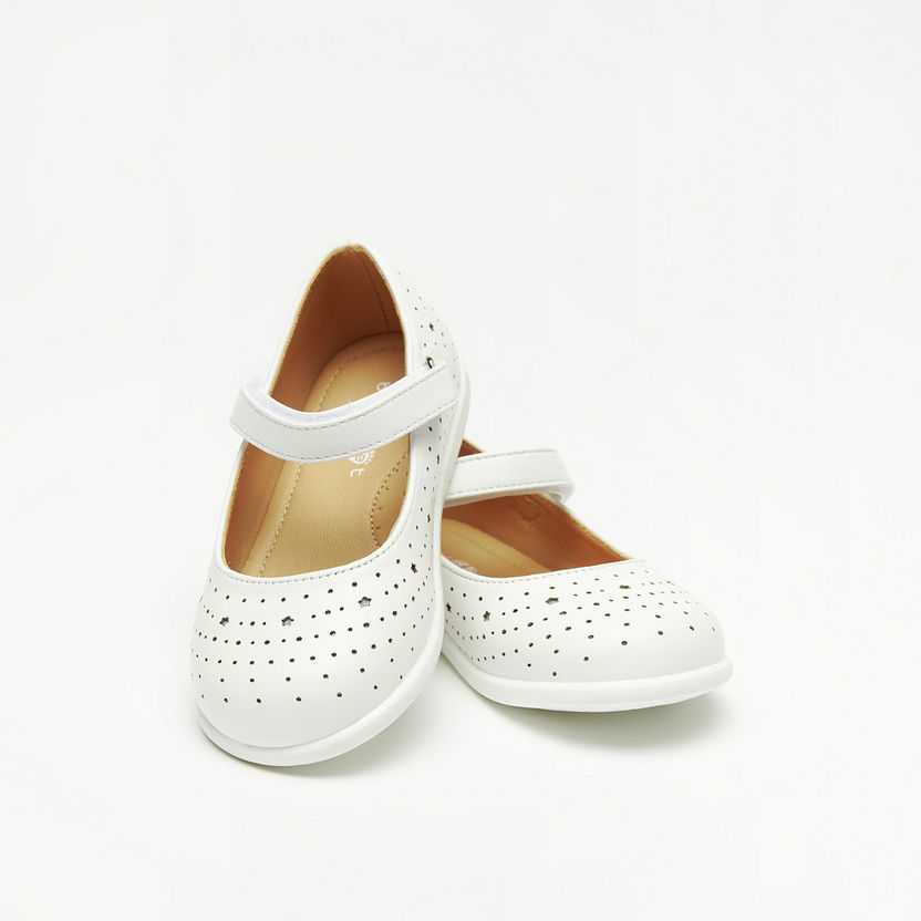 Barefeet Round Toe Ballerina with Cutout Detail and Hook and Loop Closure-Baby Girl%27s Shoes-image-3
