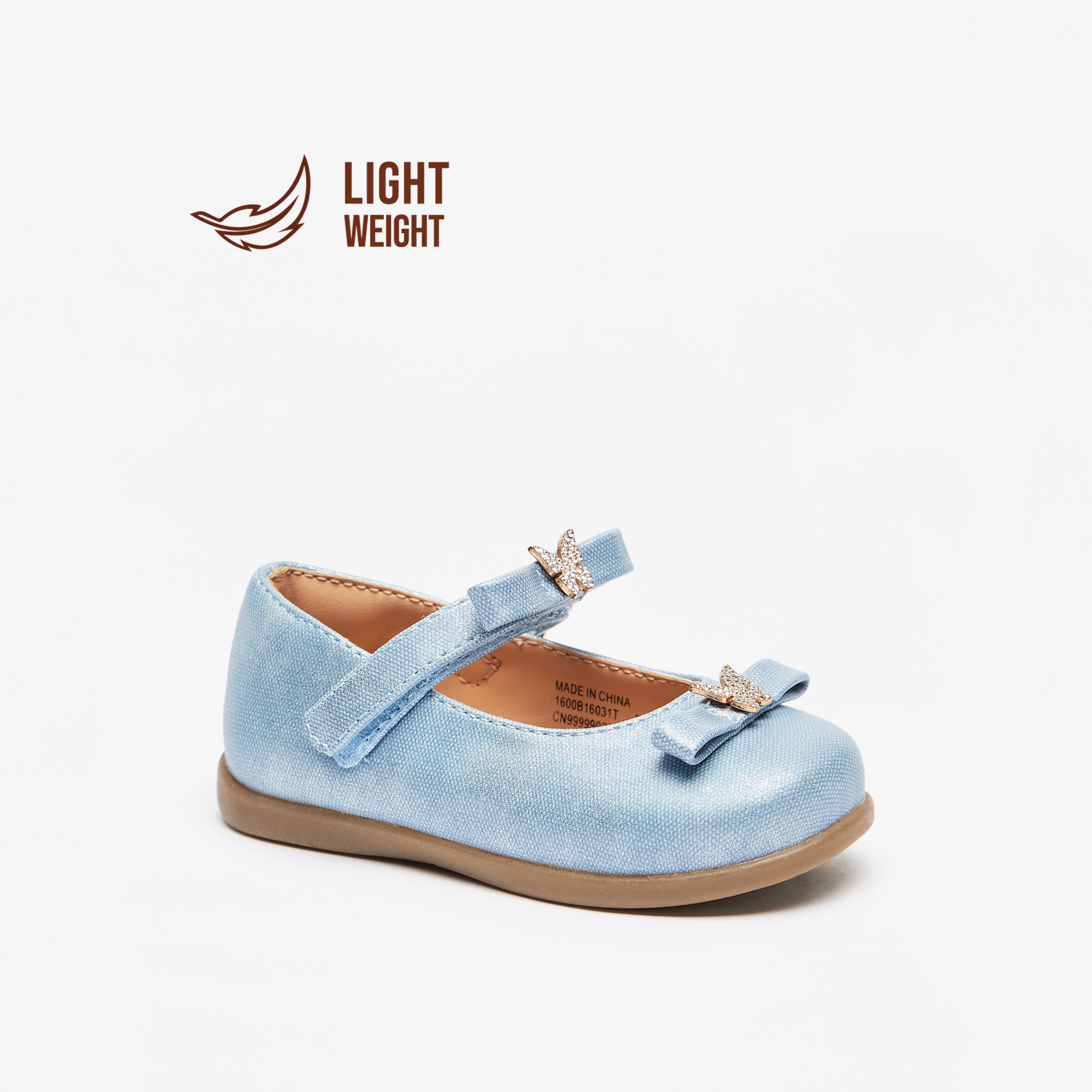 حذاء ماري جين خفيف الوزن بشريط إغلاق لاصق وحُلية فراشة من بيرفيت-girls-shoes-maryjanes-image-6