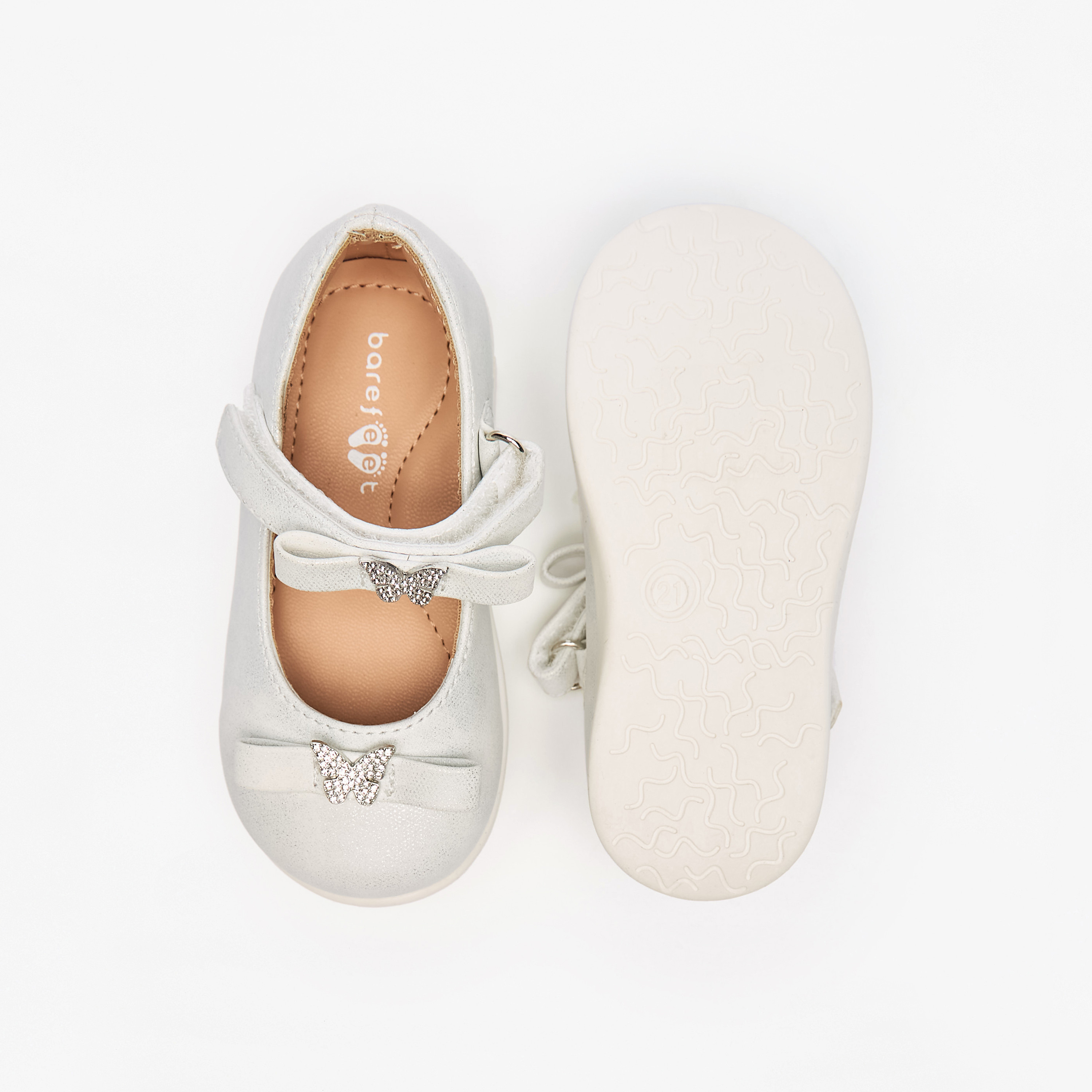Barefeet Butterfly Accent Lightweight Mary Jane Shoes with Hook and Loop Closure-girls-shoes-maryjanes-image-4