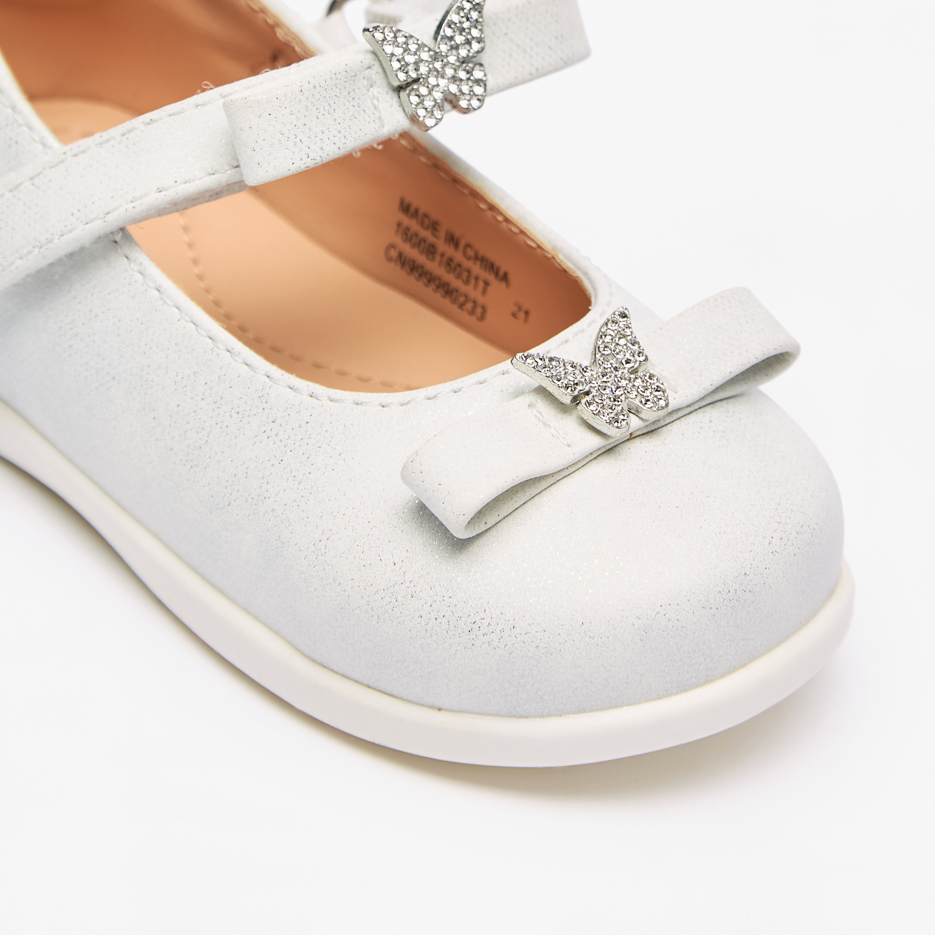 Barefeet Butterfly Accent Lightweight Mary Jane Shoes with Hook and Loop Closure-girls-shoes-maryjanes-image-5