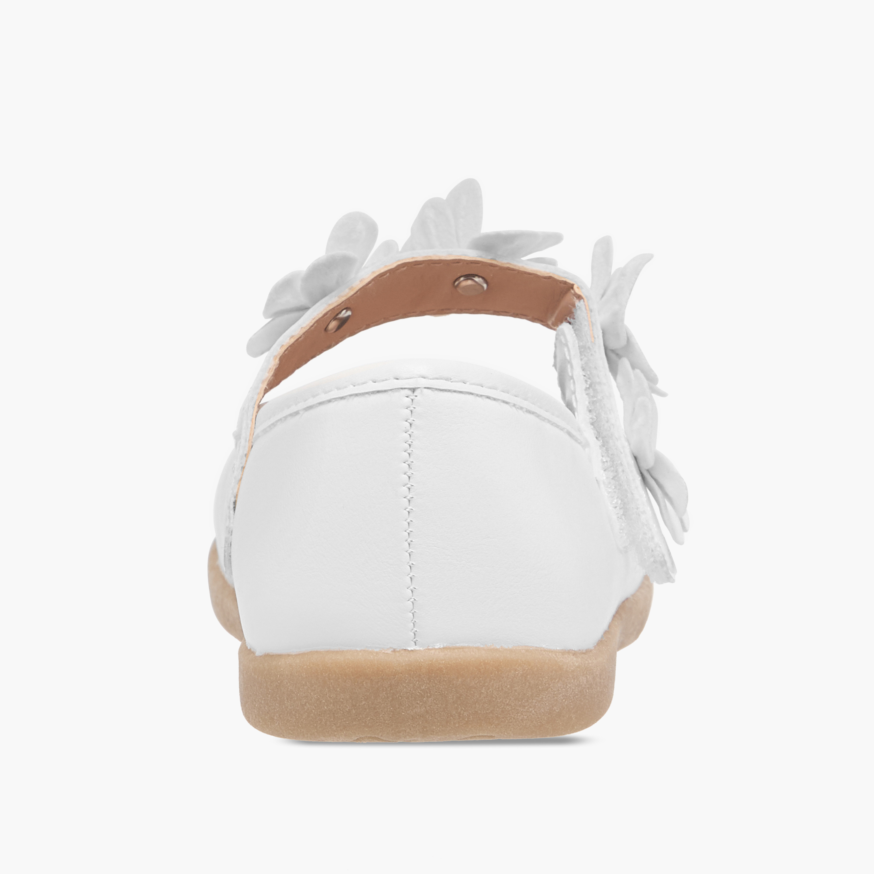 Barefeet Floral Accent Mary Jane Shoes with Hook and Loop Closure-girls-shoes-maryjanes-image-5
