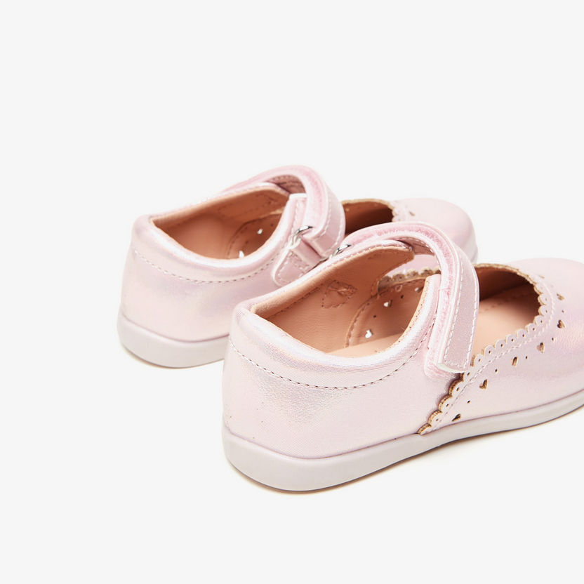 Barefeet Laser Cut Mary Jane Shoes with Hook and Loop Closure-Baby Girl%27s Shoes-image-2