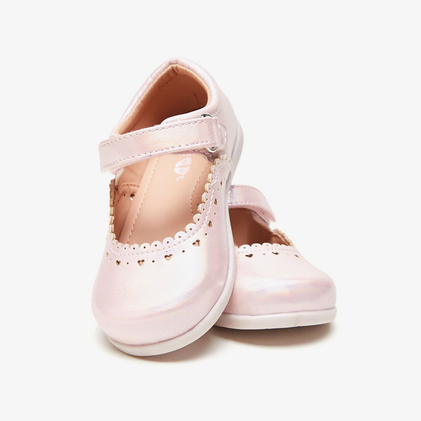 Barefeet Laser Cut Mary Jane Shoes with Hook and Loop Closure-Baby Girl%27s Shoes-image-3