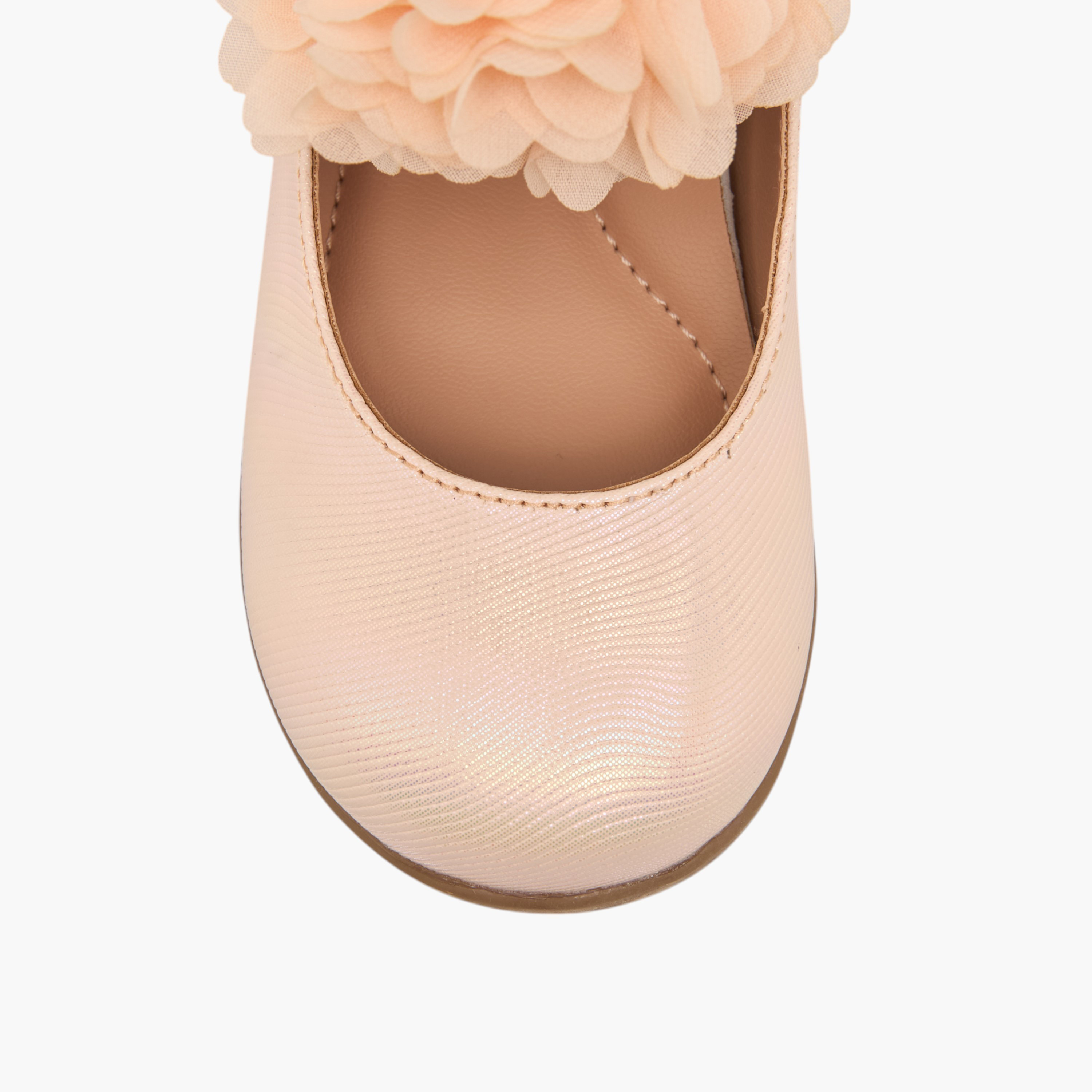 Barefeet Floral Accent Mary Jane Shoes with Elasticated Strap-girls-shoes-maryjanes-image-3