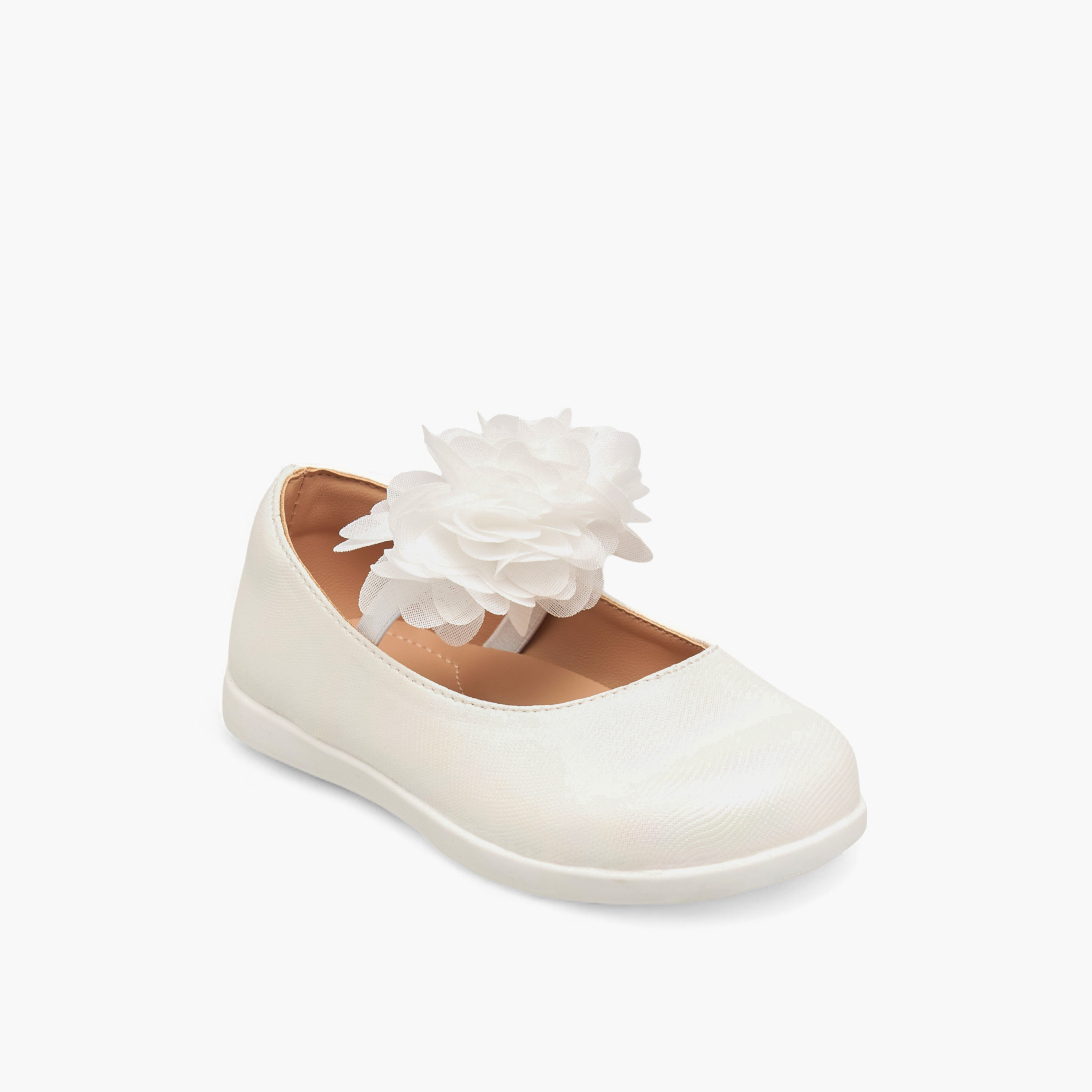 Barefeet Floral Accent Mary Jane Shoes with Elasticated Strap-girls-shoes-maryjanes-image-2