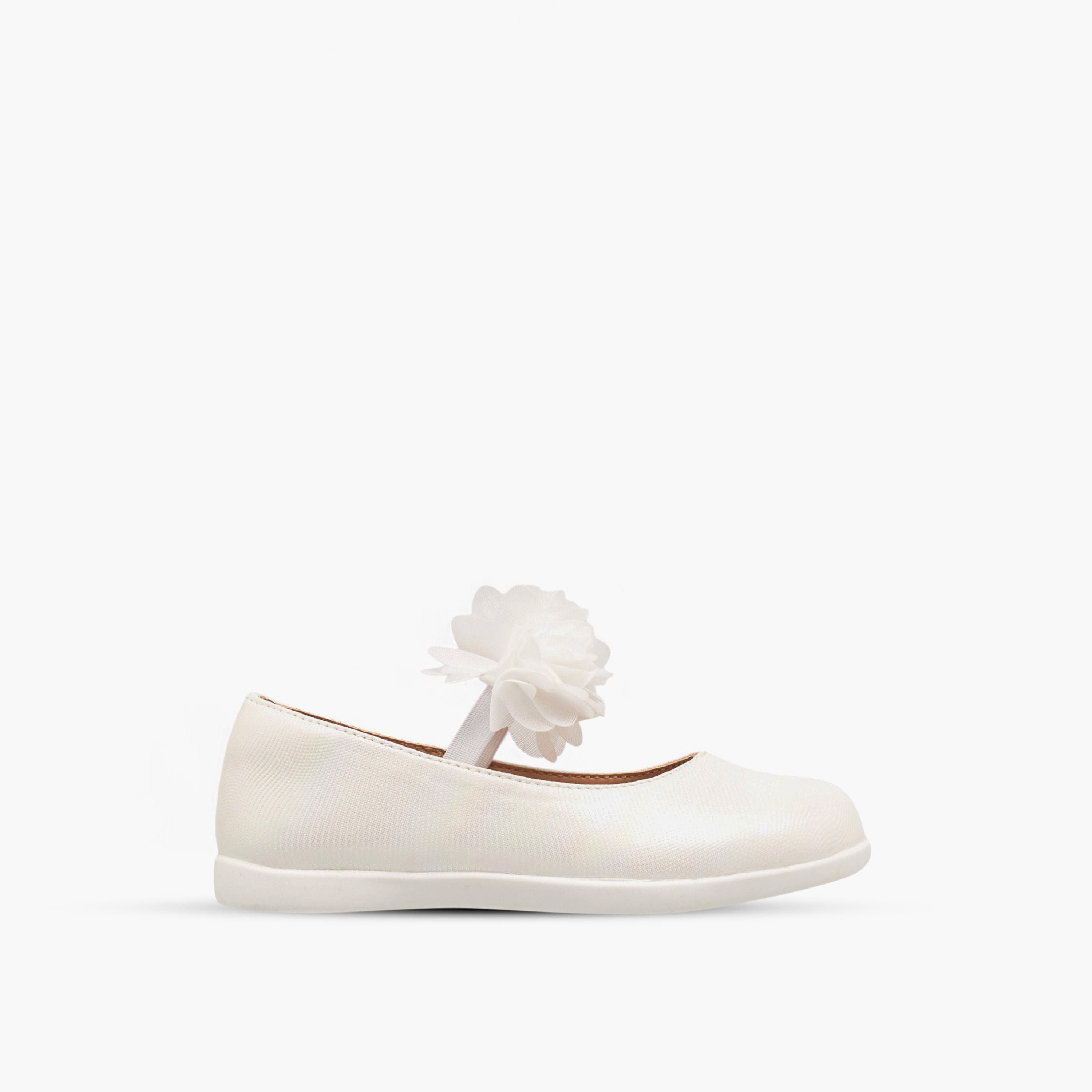 Barefeet Floral Accent Mary Jane Shoes with Elasticated Strap-girls-shoes-maryjanes-image-3