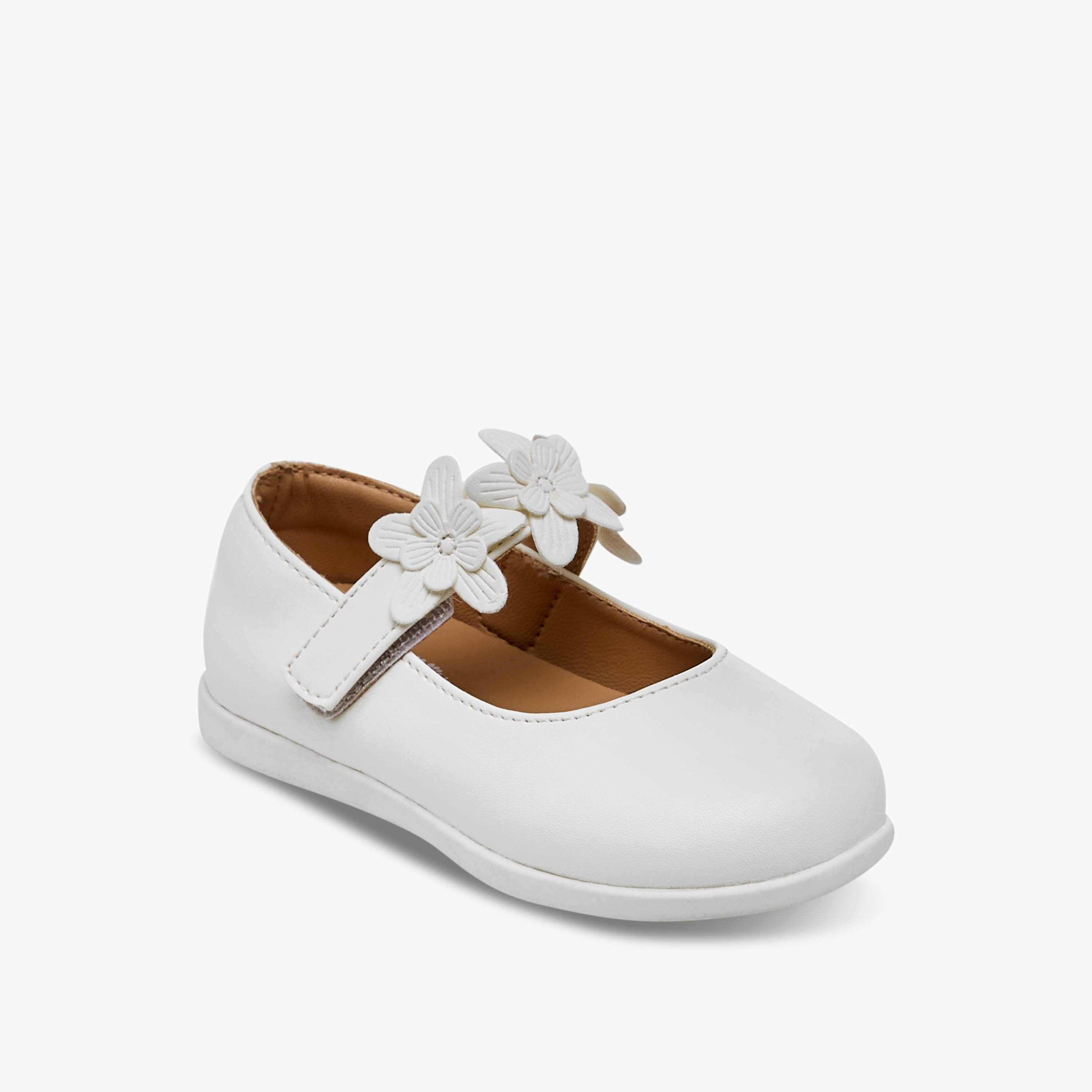 Barefeet Girls Floral Accent Mary Jane Shoes-girls-shoes-maryjanes-image-2