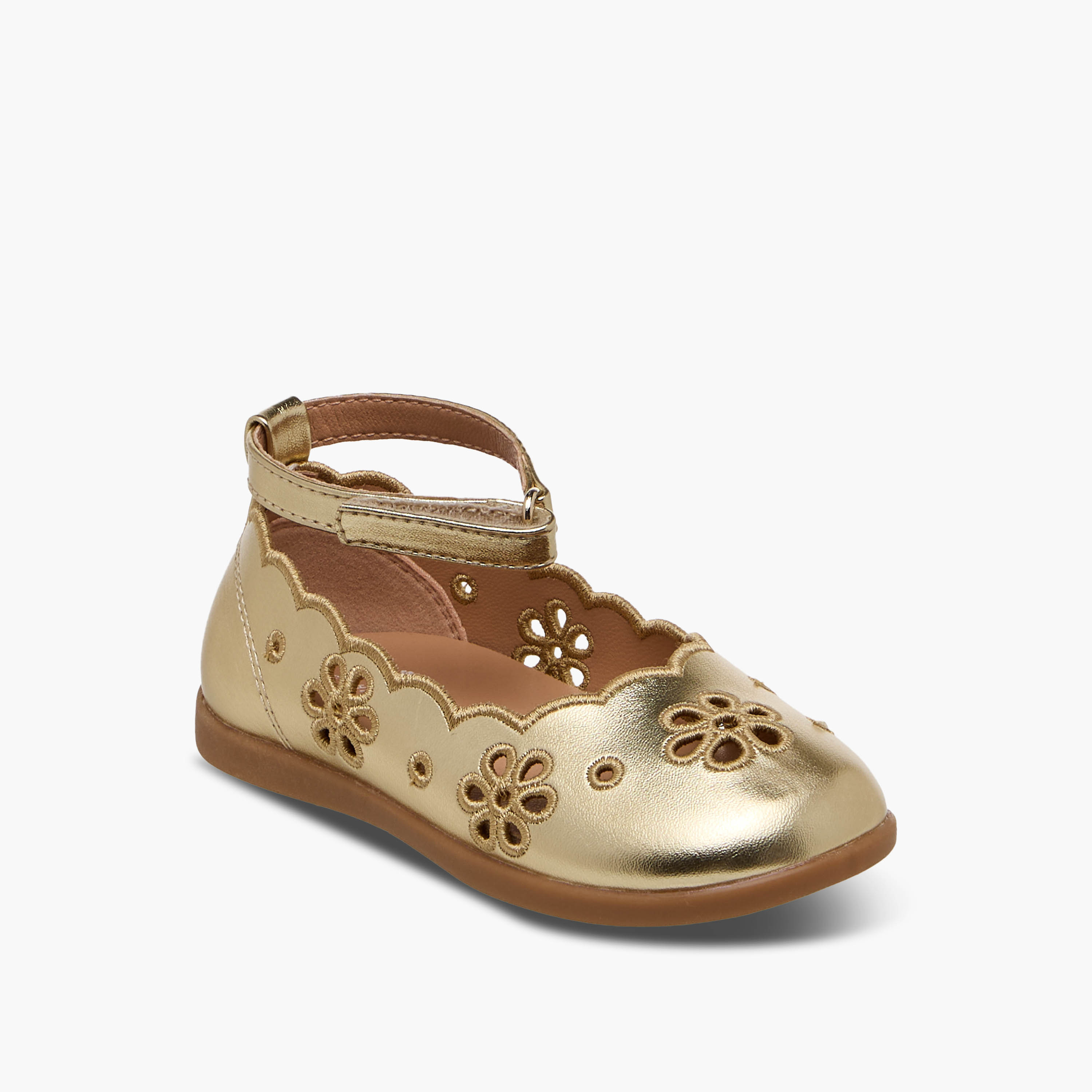Barefeet Girls Floral Cutout Mary Jane Shoes-girls-shoes-maryjanes-image-2