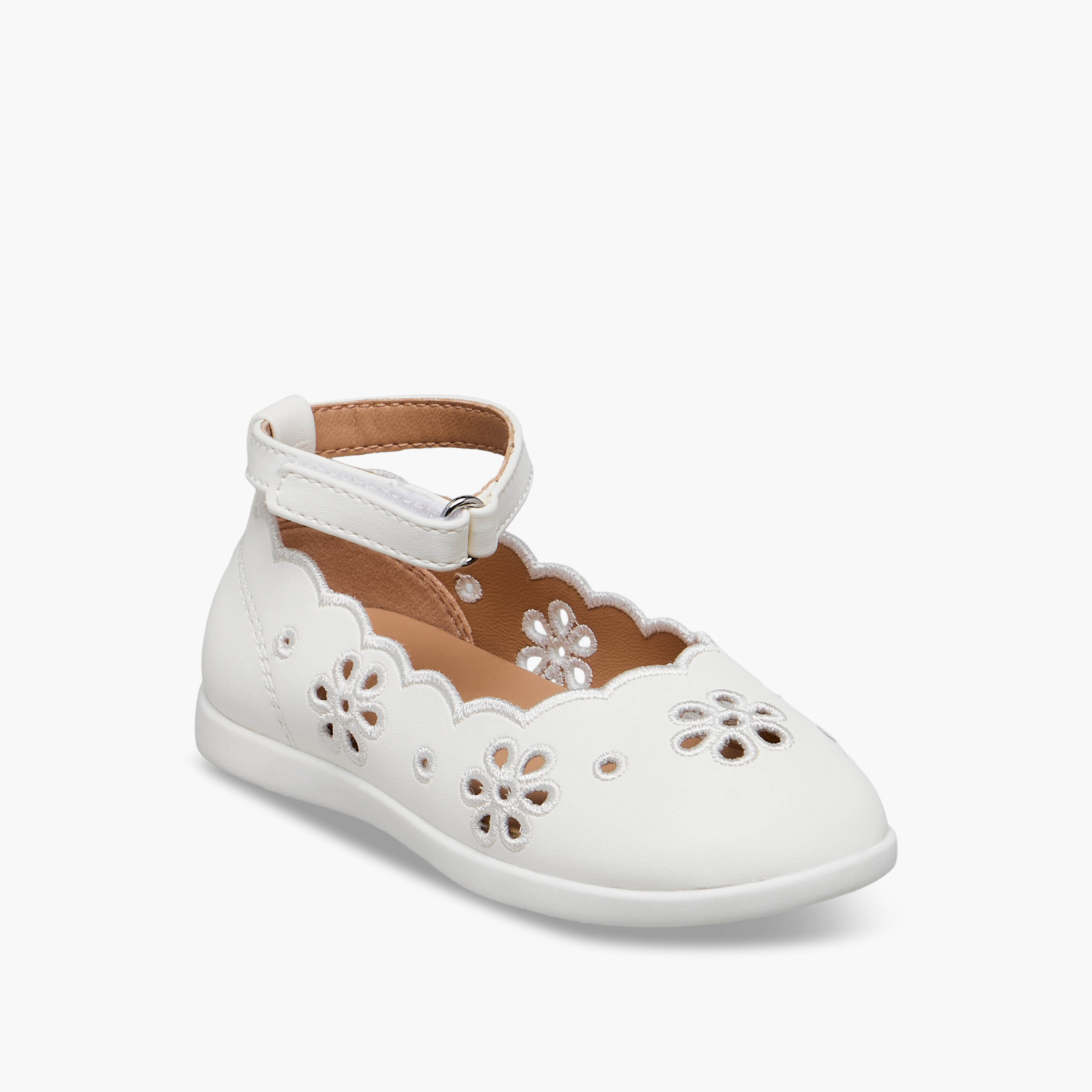 Barefeet Girls Floral Cutout Mary Jane Shoes-girls-shoes-maryjanes-image-2