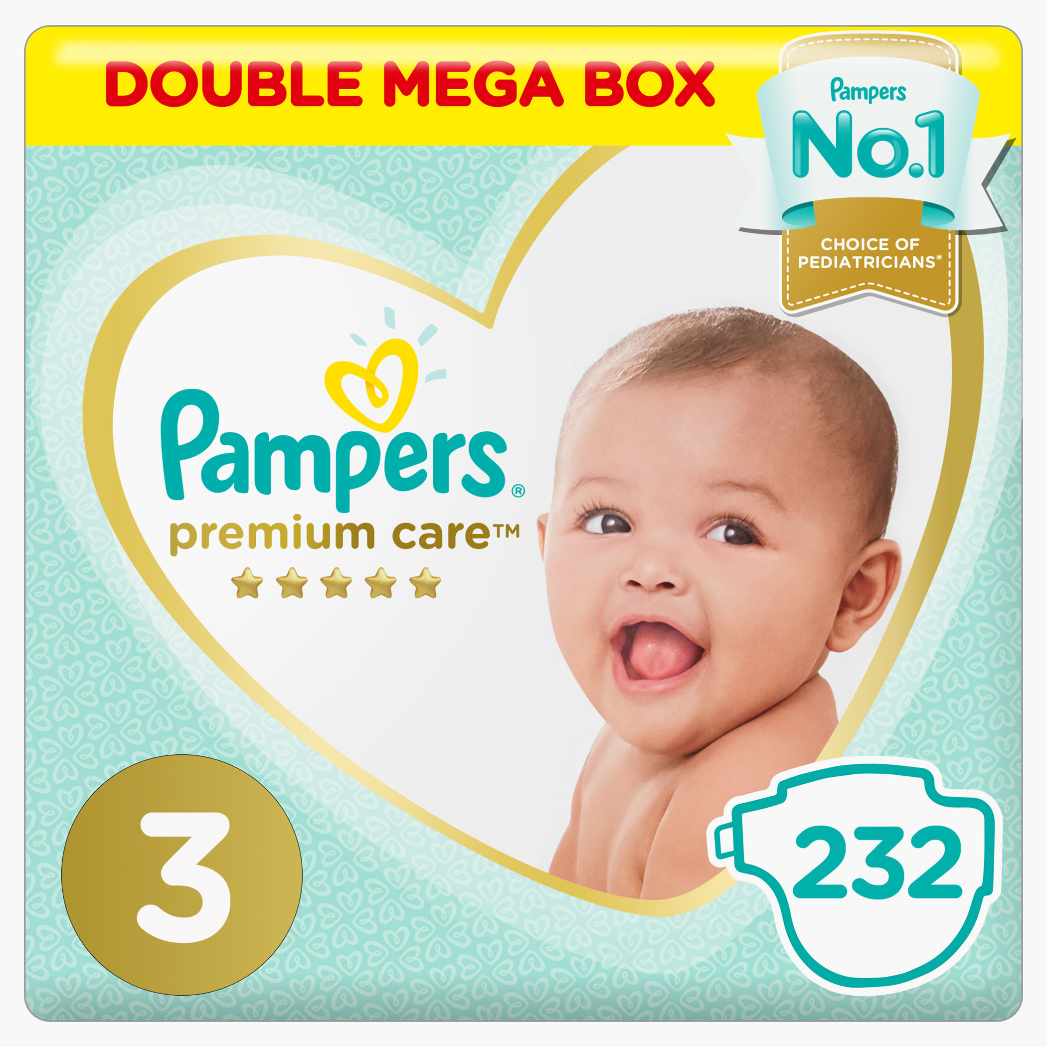 Pampers Premium Care Midi Size 3, 232-Diaper Pants Mega Pack - 5 to 9 kgs-baby-diapering-diapers-image-1