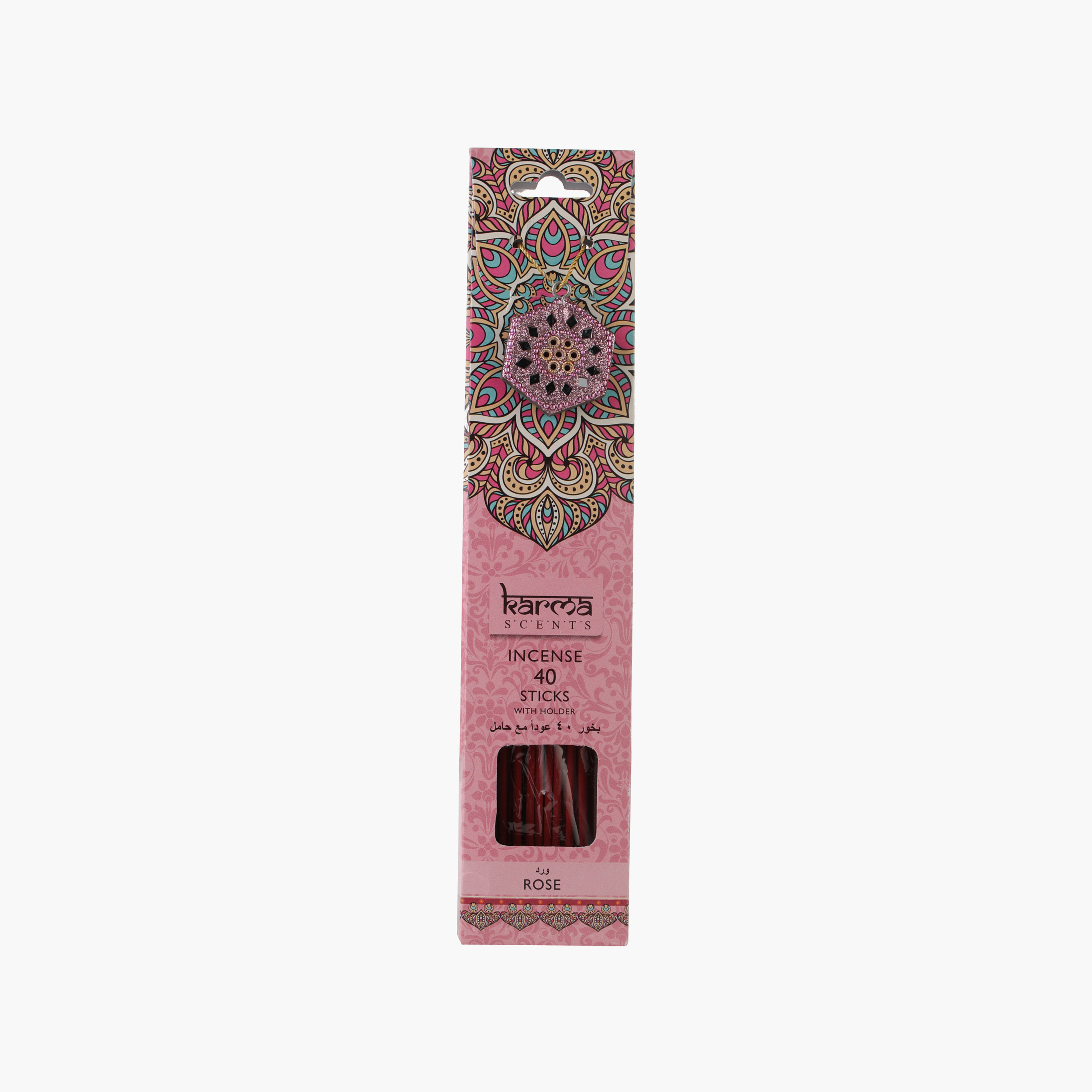 Karma Scents Rose Incense Sticks - Set of 40-household-homefragrance-fragranceoilsandessence-image-1