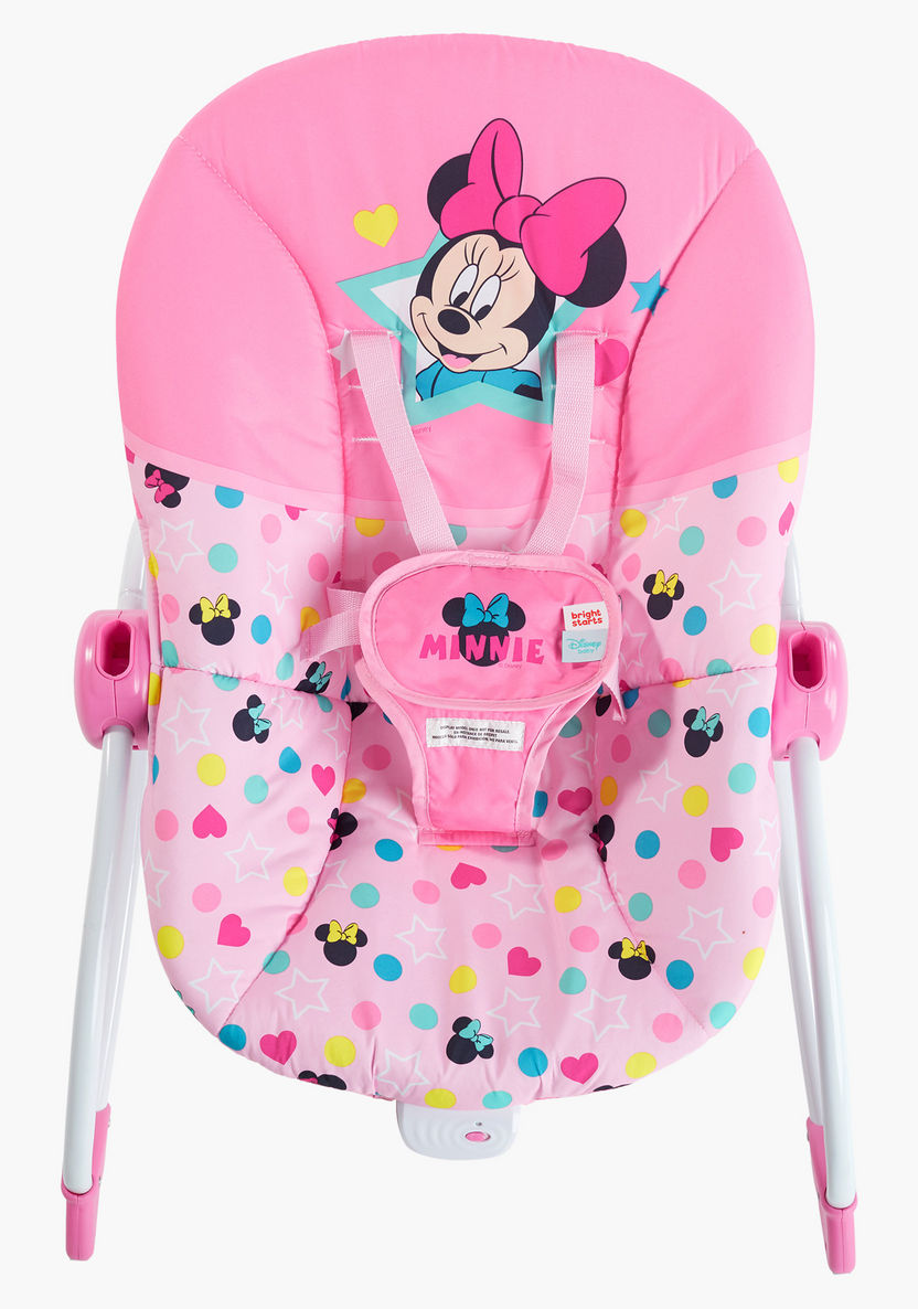 Minnie Mouse Printed Baby Rocker Seat with Toy Bar-Infant Activity-image-1